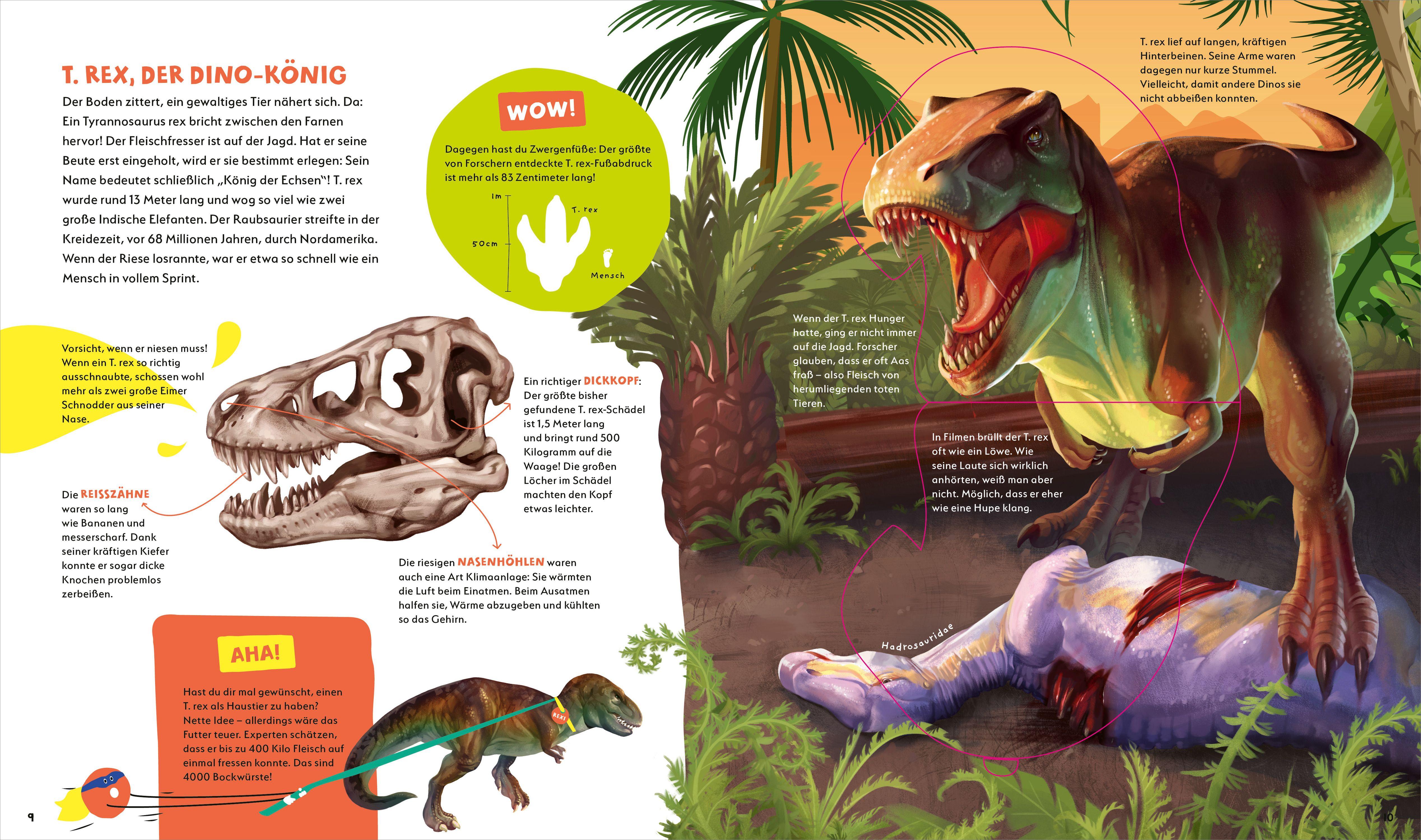 Beispielinhalt (Bild) WAS IST WAS Kids Dinosaurier. Gefährlich, gigantisch, genial