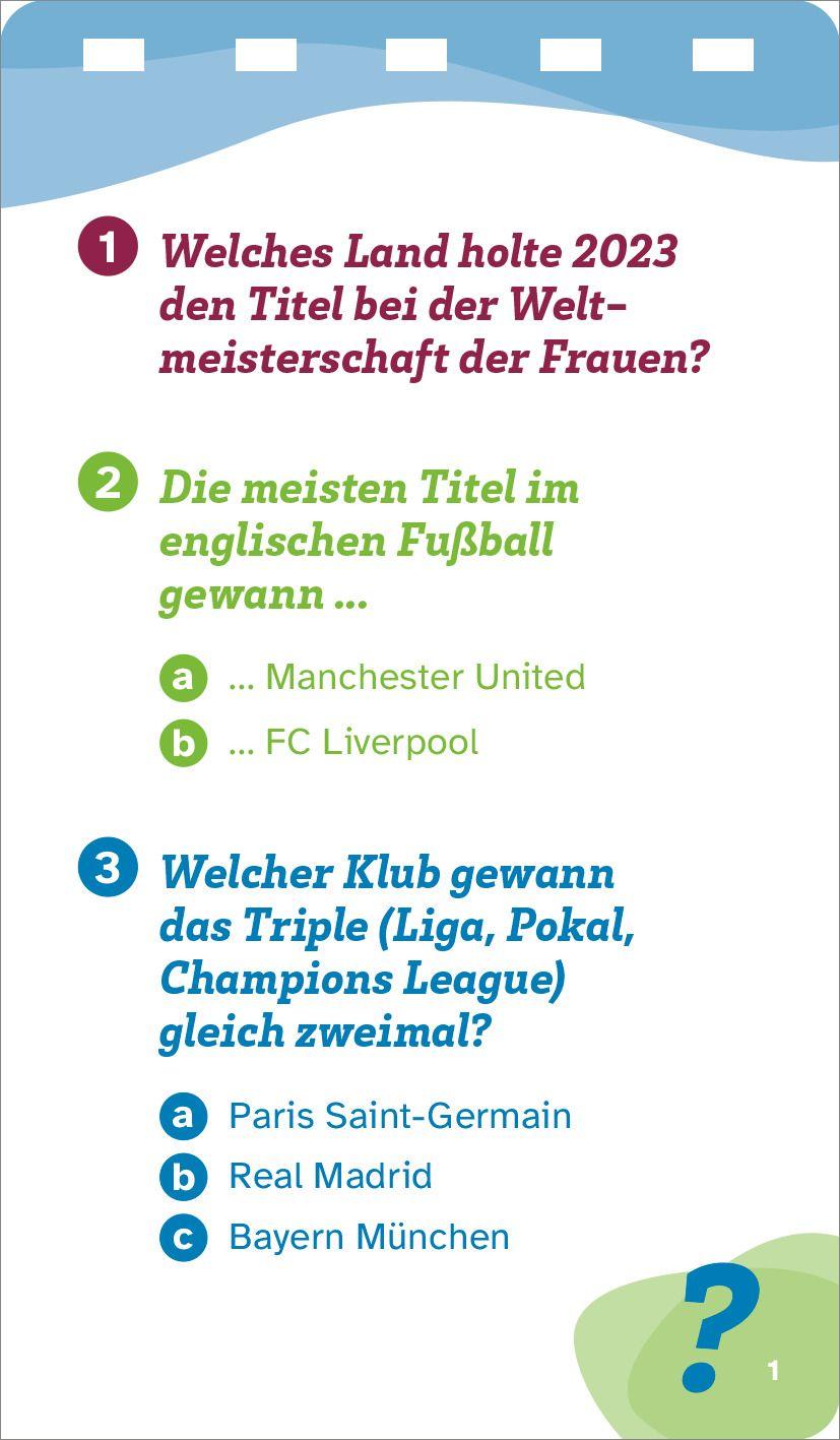 Beispielinhalt (Bild) WAS IST WAS Quiz Fußball-Rekorde