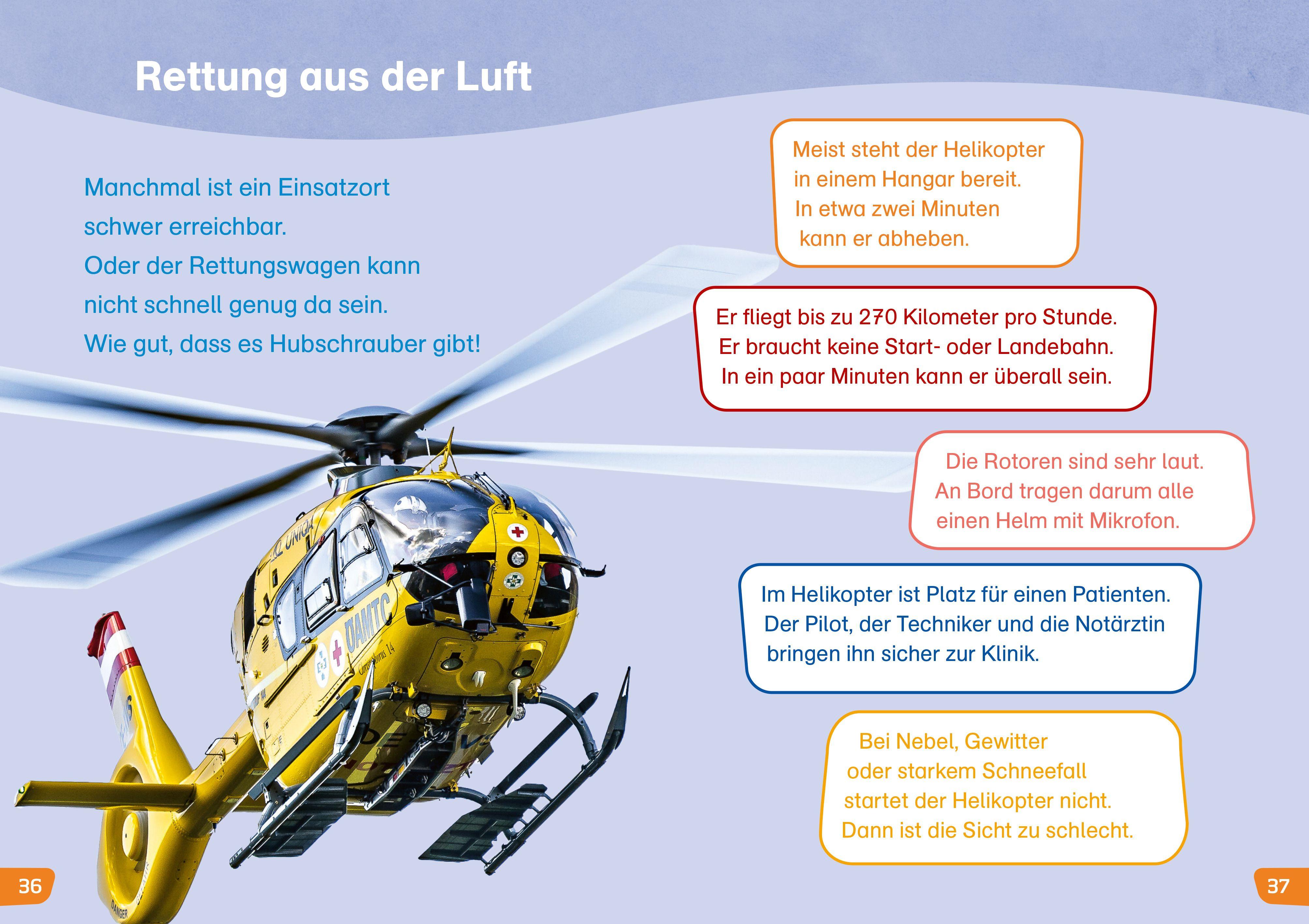 Beispielinhalt (Bild) WAS IST WAS Erstes Lesen easy! Rettungsdienste im Einsatz