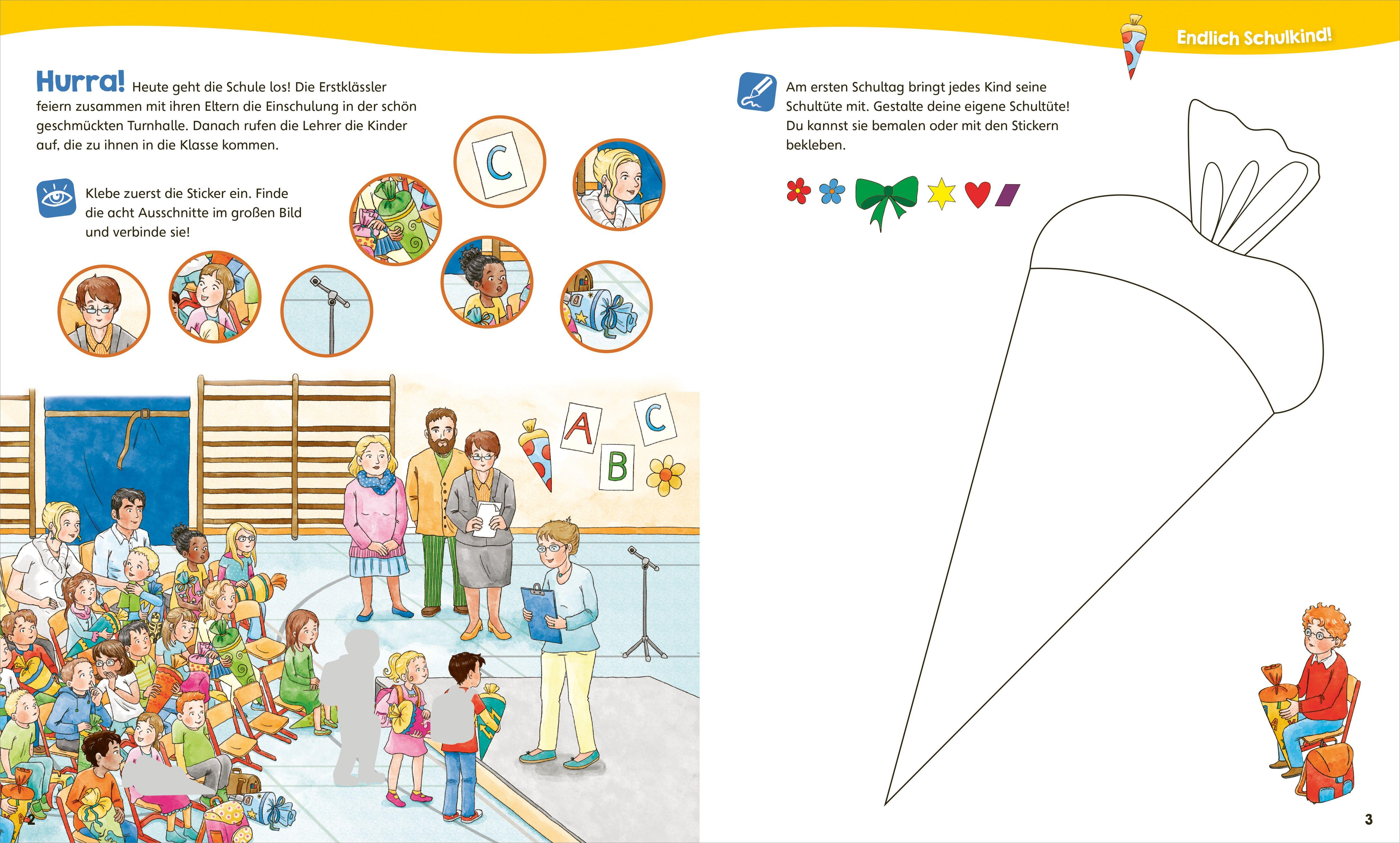 Beispielinhalt (Bild) WAS IST WAS Junior Mitmach-Heft Die Schule geht los!