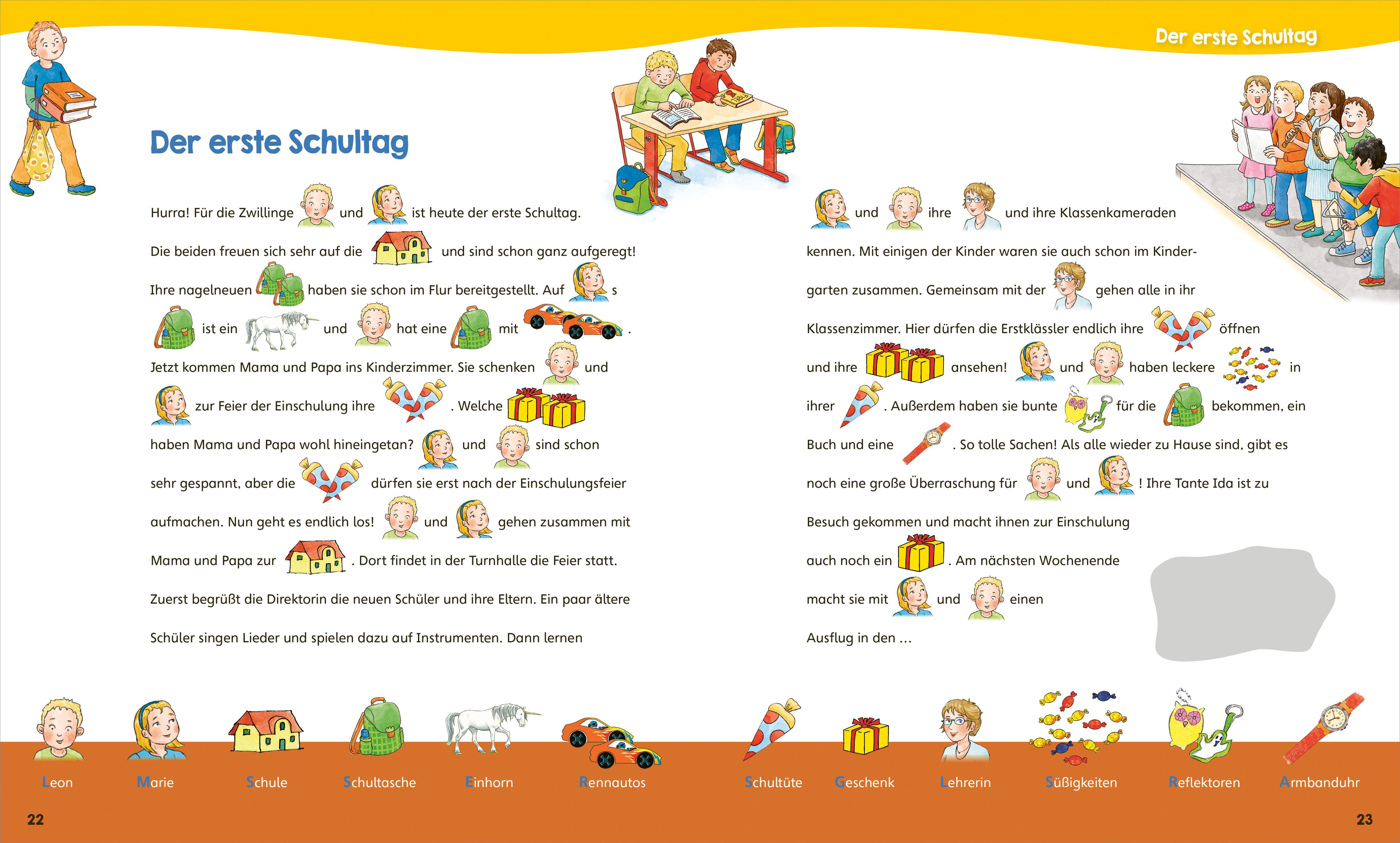 Beispielinhalt (Bild) WAS IST WAS Junior Mitmach-Heft Die Schule geht los!