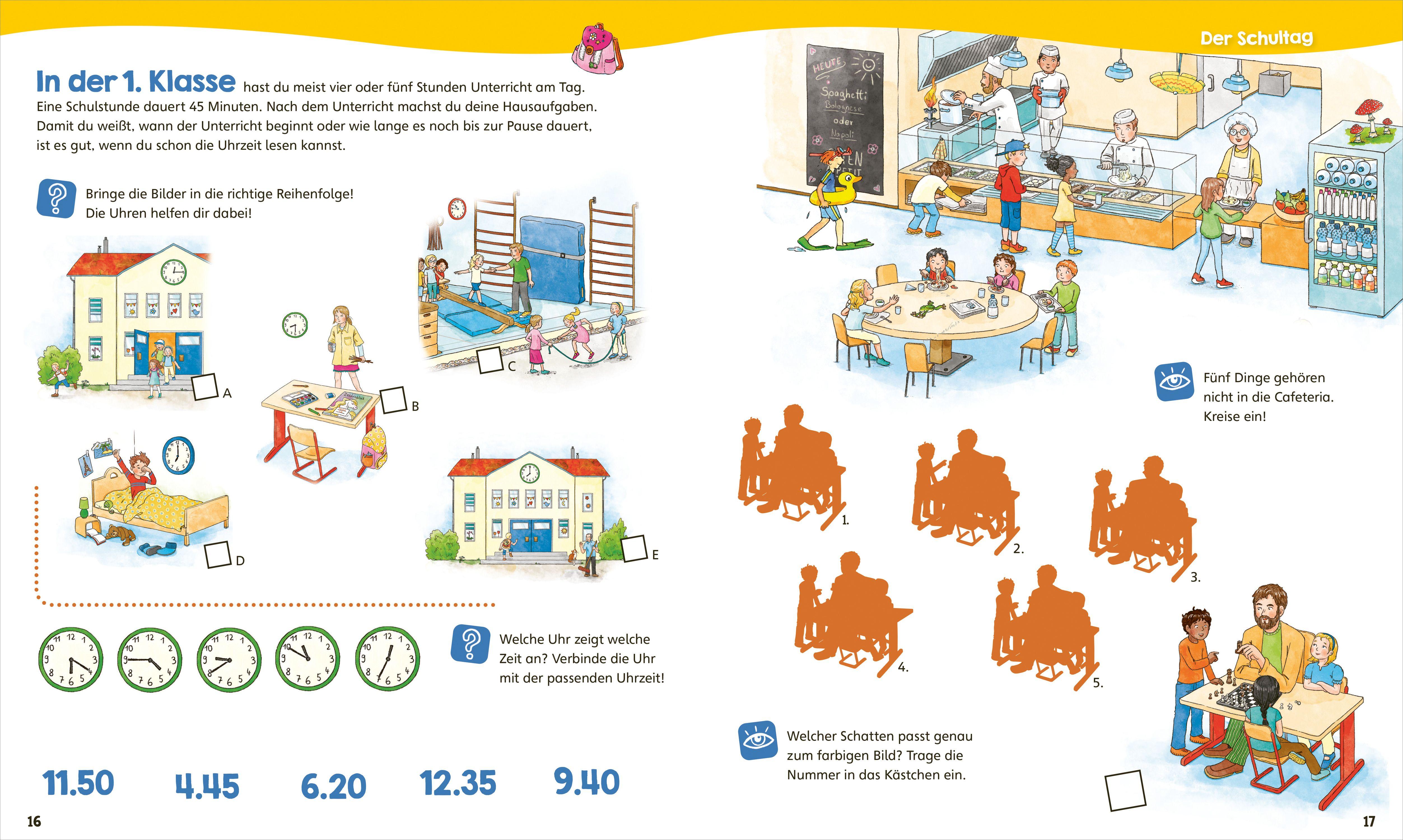 Beispielinhalt (Bild) WAS IST WAS Junior Mitmach-Heft Die Schule geht los!