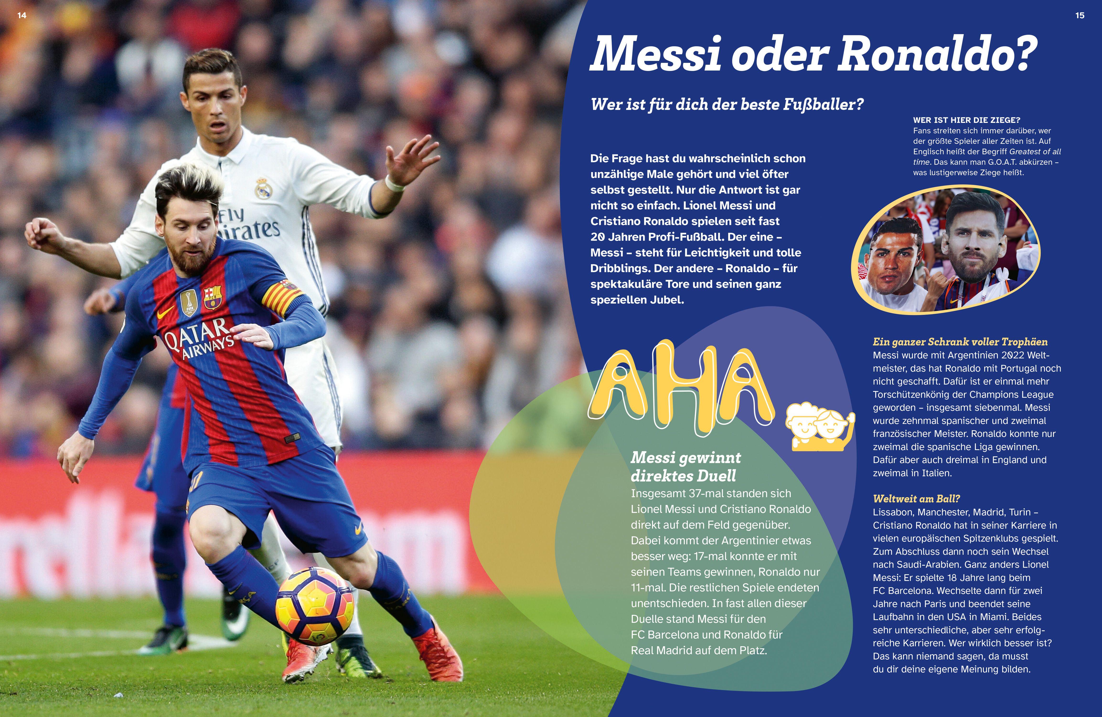 Beispielinhalt (Bild) WAS IST WAS Fußball. Anpfiff, Flanke, Tooor!