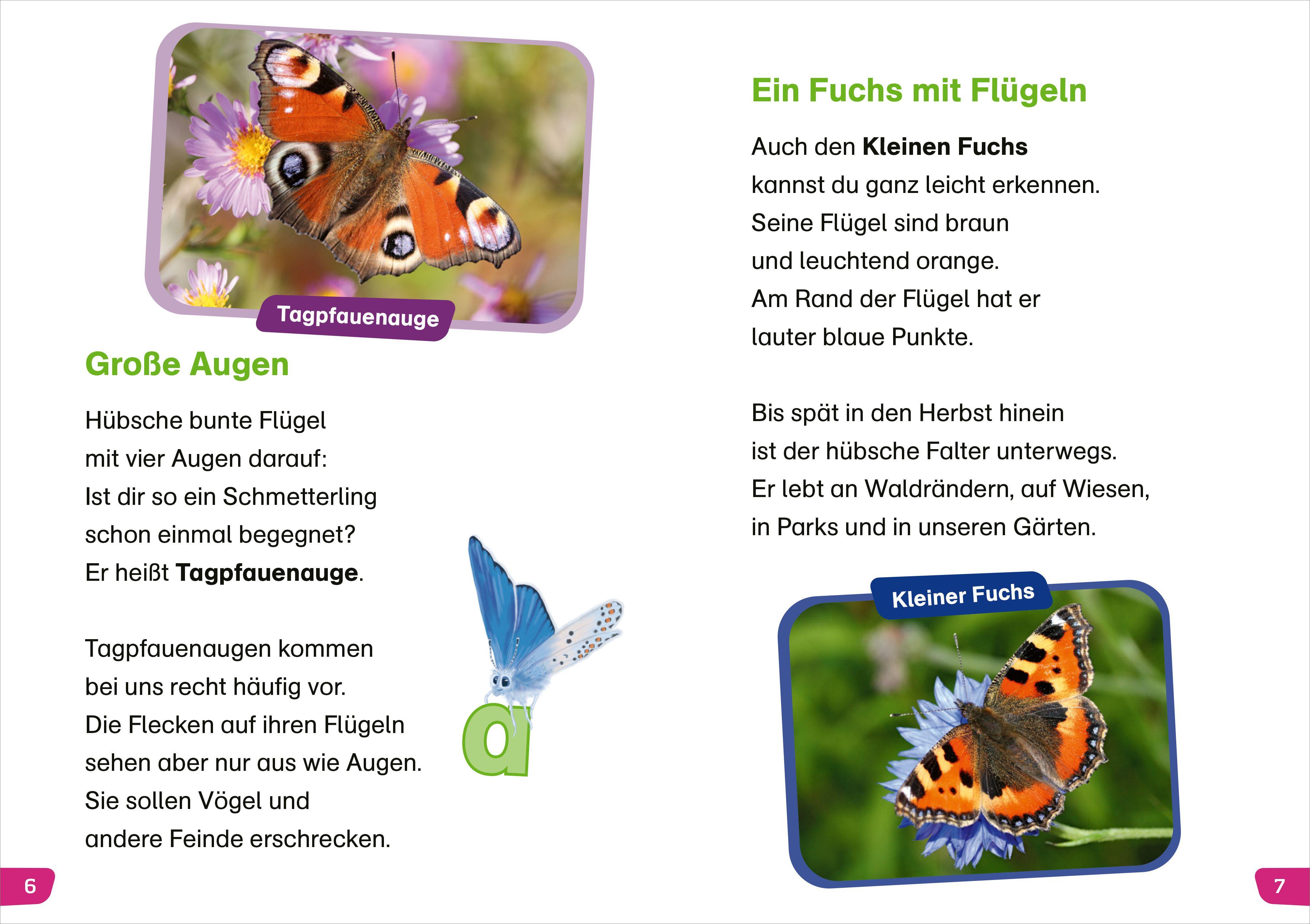 Beispielinhalt (Bild) WAS IST WAS Erstes Lesen easy! Unsere Schmetterlinge