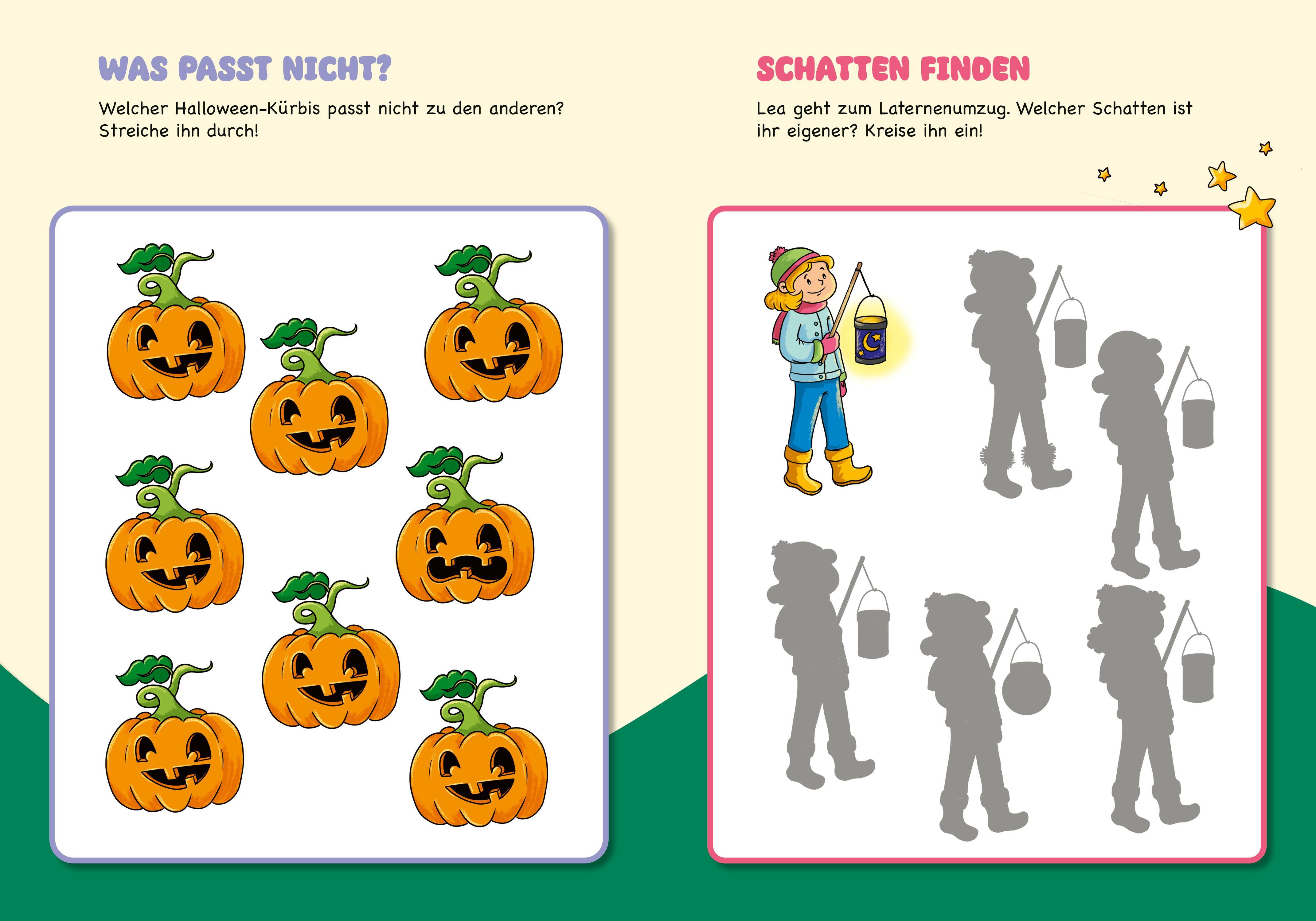 Beispielinhalt (Bild) Malen und Rätseln für Kindergartenkinder. Jahreszeiten