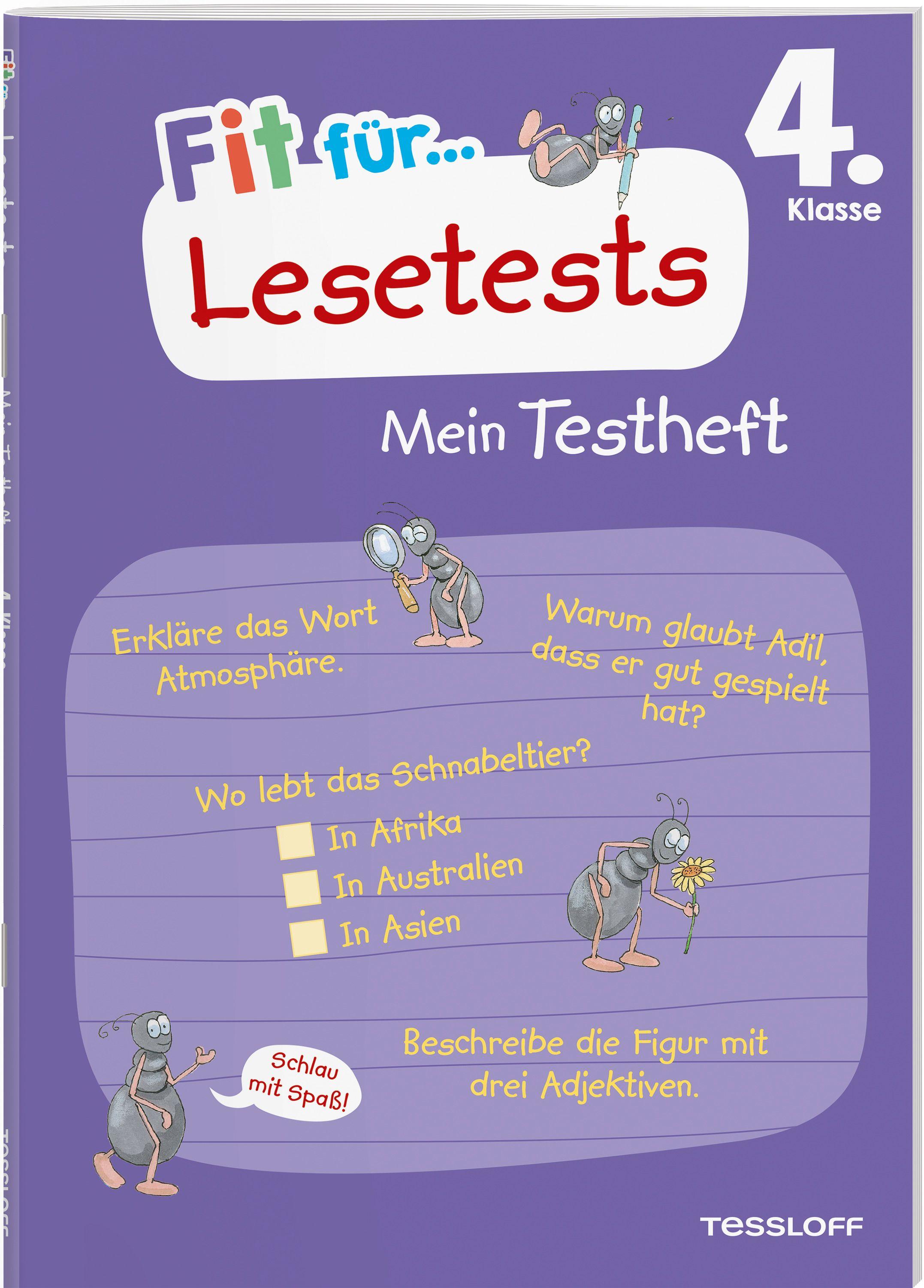 Vorderes Coverbild Fit für Lesetests 4. Klasse. Mein Testheft