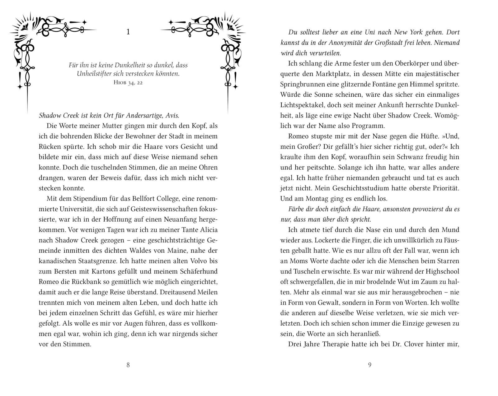 Beispielinhalt (Bild) Cursed by Darkness (Trials of Sin 1)