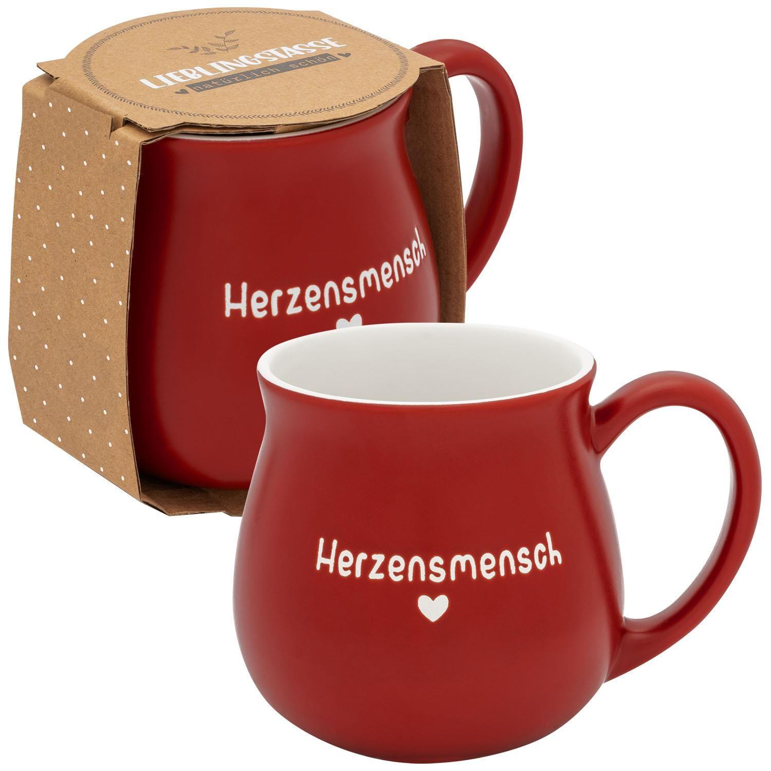 Vorderes Coverbild GRUSS & CO Tasse bauchig graviert "Herzensmensch"
