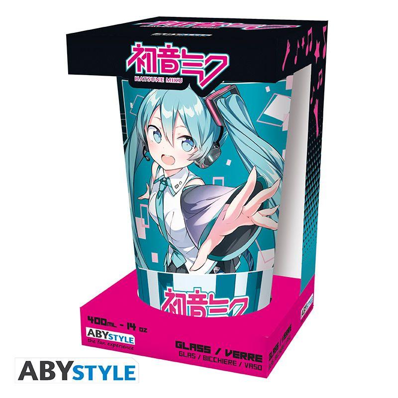 Beispielinhalt (Bild) HATSUNE MIKU - Large Glass - 400ml - Musical City - box