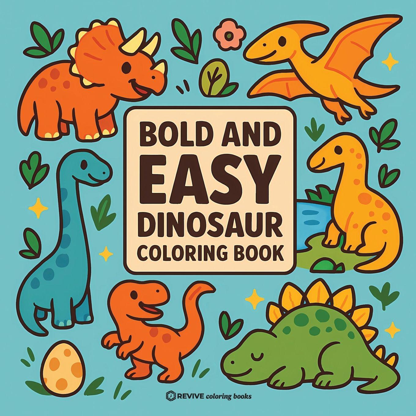 Vorderes Coverbild Bold & Easy Dinosaur Coloring Book