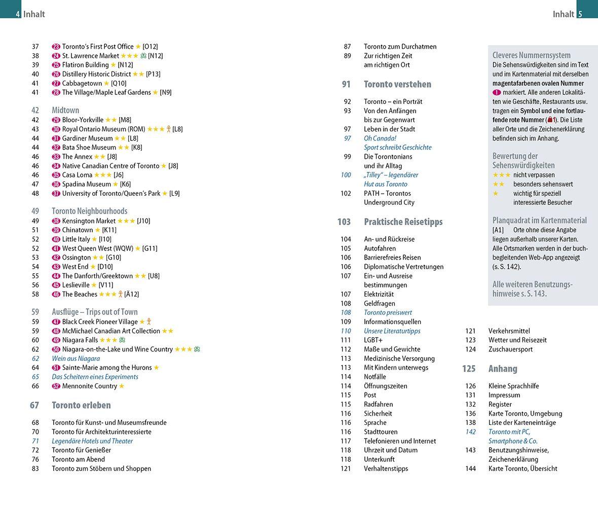 Beispielinhalt (Bild) Reise Know-How CityTrip Toronto
