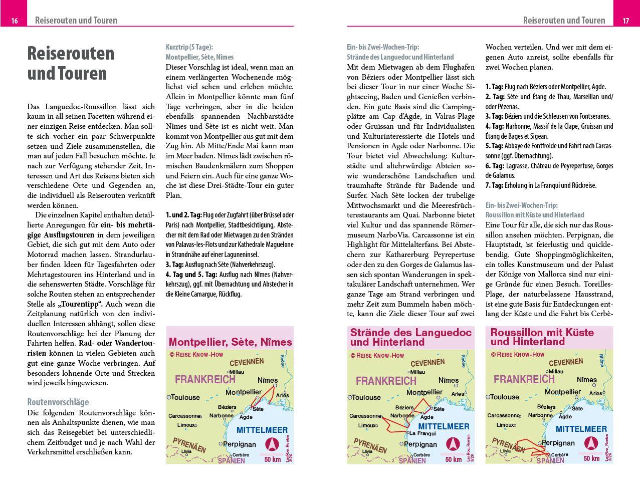 Beispielinhalt (Bild) Reise Know-How Reiseführer Languedoc-Roussillon