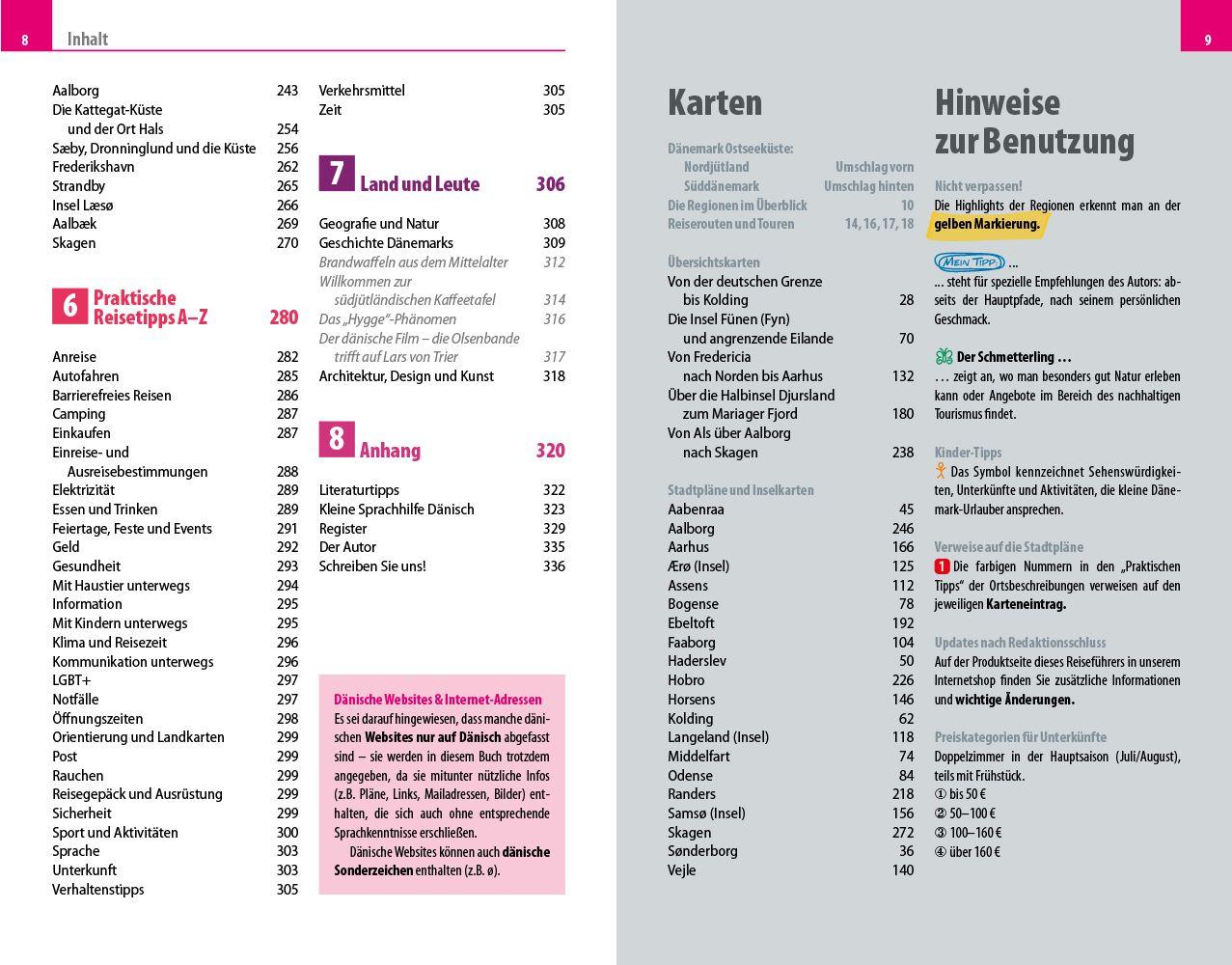 Beispielinhalt (Bild) Reise Know-How Reiseführer Dänemark - Ostseeküste und Fünen
