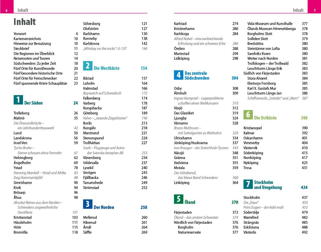 Beispielinhalt (Bild) Reise Know-How Reiseführer Südschweden