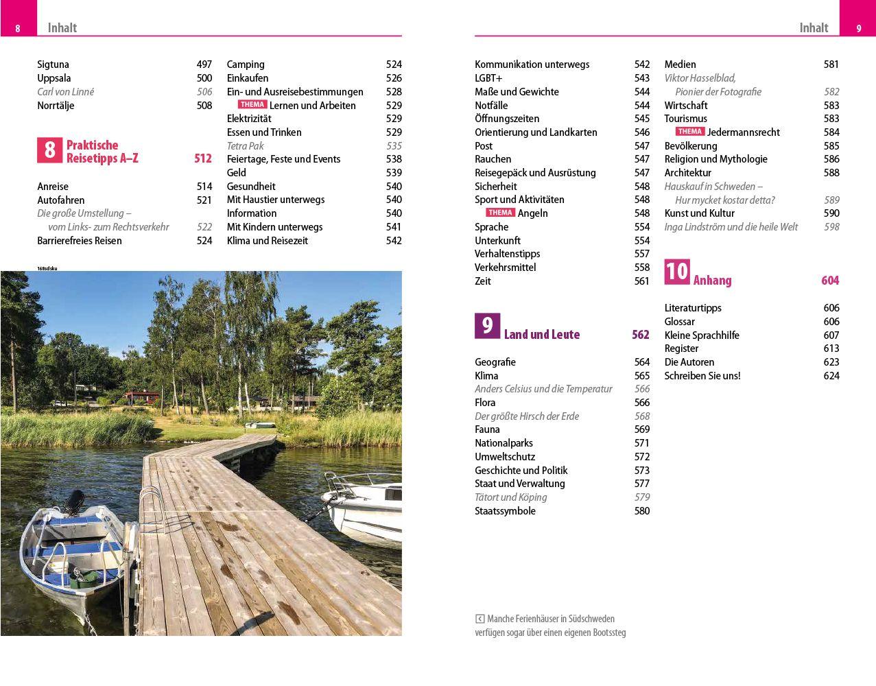 Beispielinhalt (Bild) Reise Know-How Reiseführer Südschweden