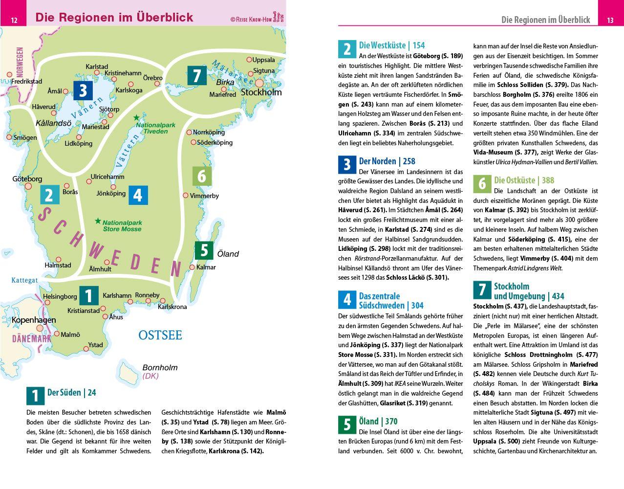 Beispielinhalt (Bild) Reise Know-How Reiseführer Südschweden
