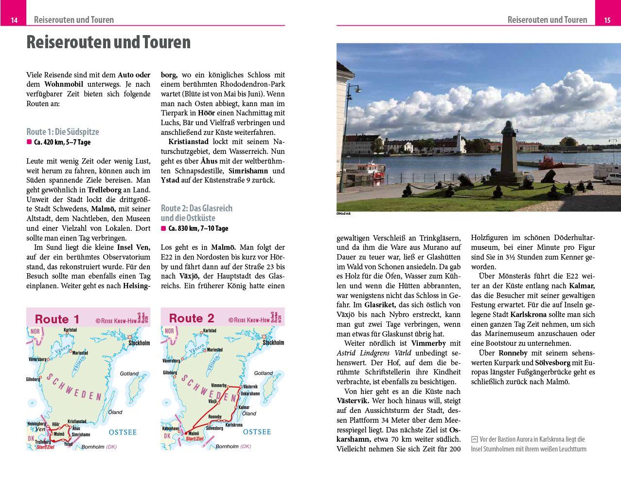 Beispielinhalt (Bild) Reise Know-How Reiseführer Südschweden