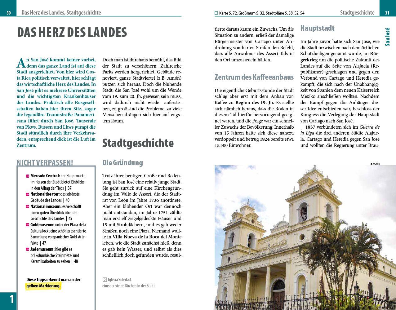 Beispielinhalt (Bild) Reise Know-How Reiseführer Costa Rica