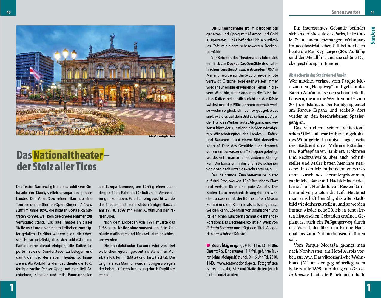 Beispielinhalt (Bild) Reise Know-How Reiseführer Costa Rica