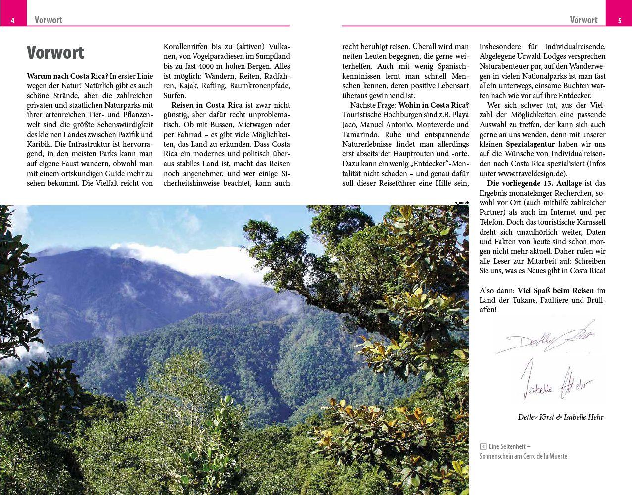 Beispielinhalt (Bild) Reise Know-How Reiseführer Costa Rica