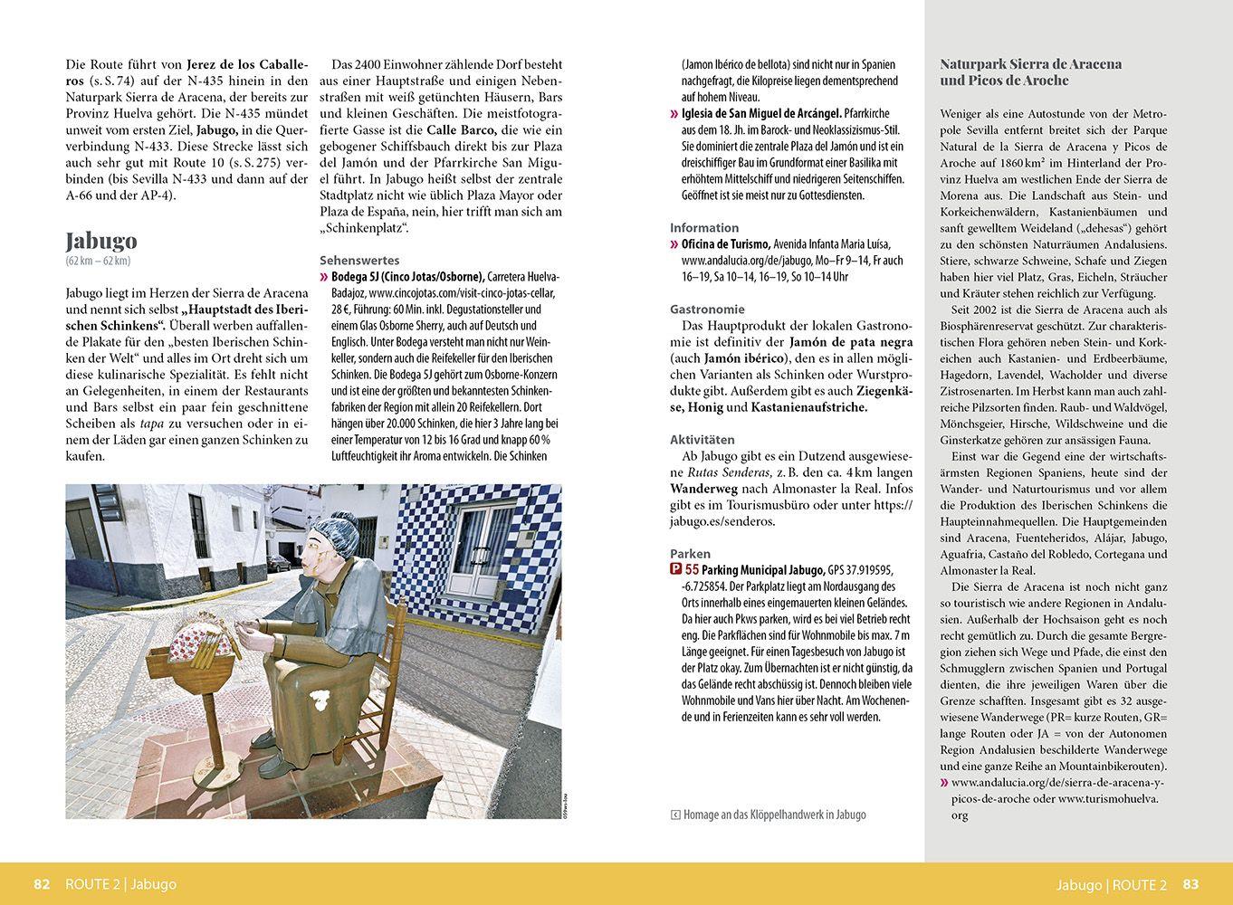 Beispielinhalt (Bild) Reise Know-How Wohnmobil-Tourguide Südspanien: Andalusien, Extremadura, Kastilien-La Mancha