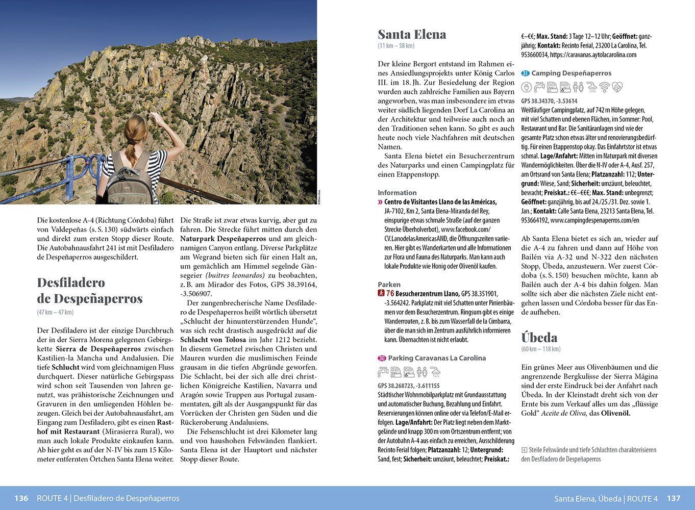 Beispielinhalt (Bild) Reise Know-How Wohnmobil-Tourguide Südspanien: Andalusien, Extremadura, Kastilien-La Mancha