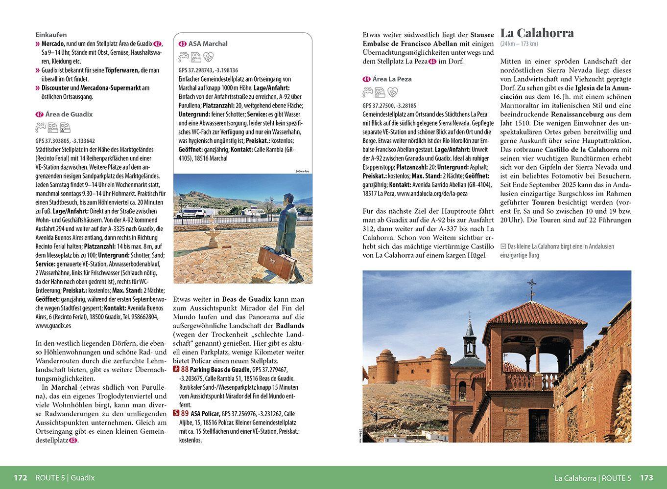 Beispielinhalt (Bild) Reise Know-How Wohnmobil-Tourguide Südspanien: Andalusien, Extremadura, Kastilien-La Mancha