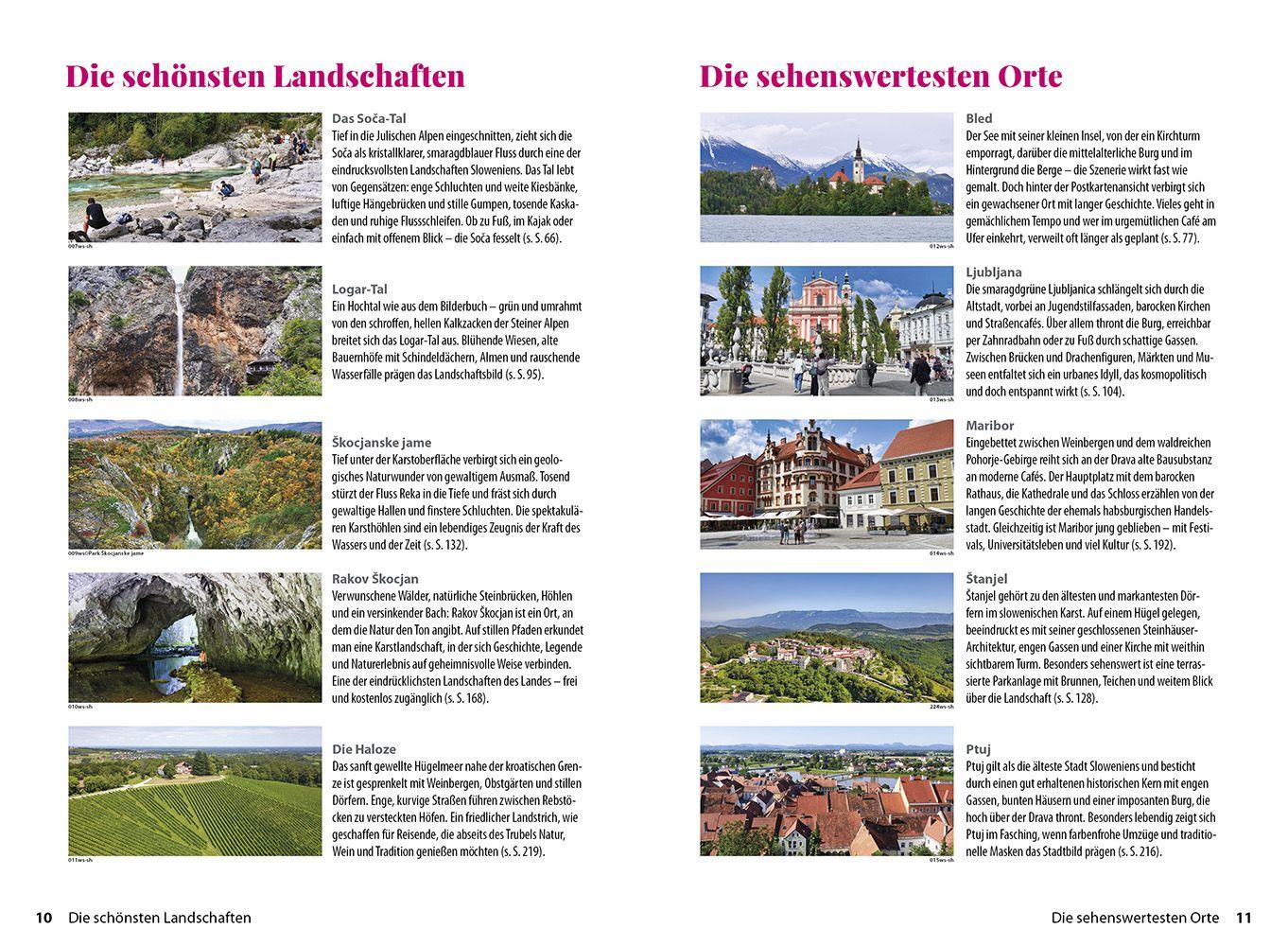 Beispielinhalt (Bild) Reise Know-How Wohnmobil-Tourguide Slowenien