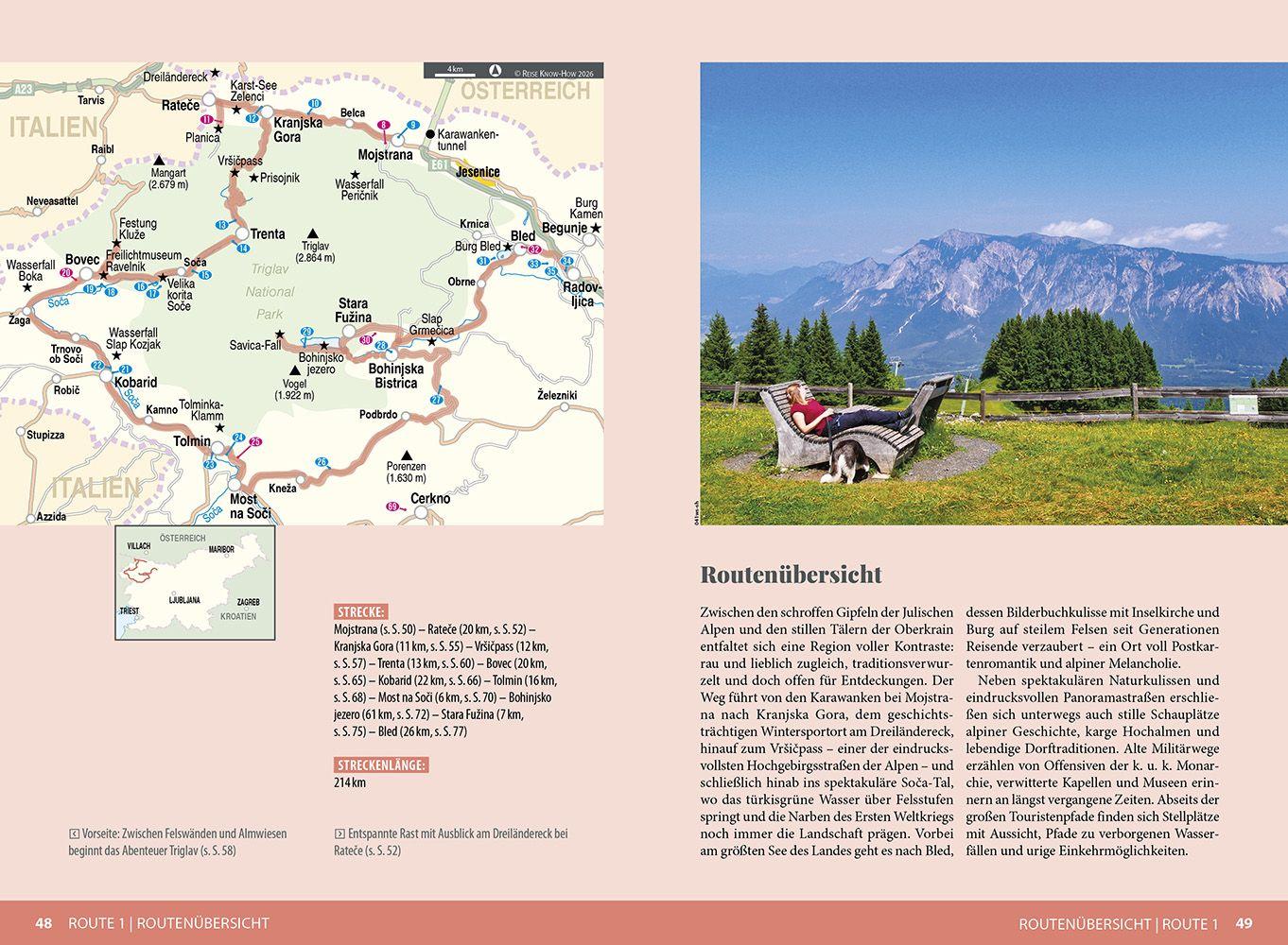 Beispielinhalt (Bild) Reise Know-How Wohnmobil-Tourguide Slowenien