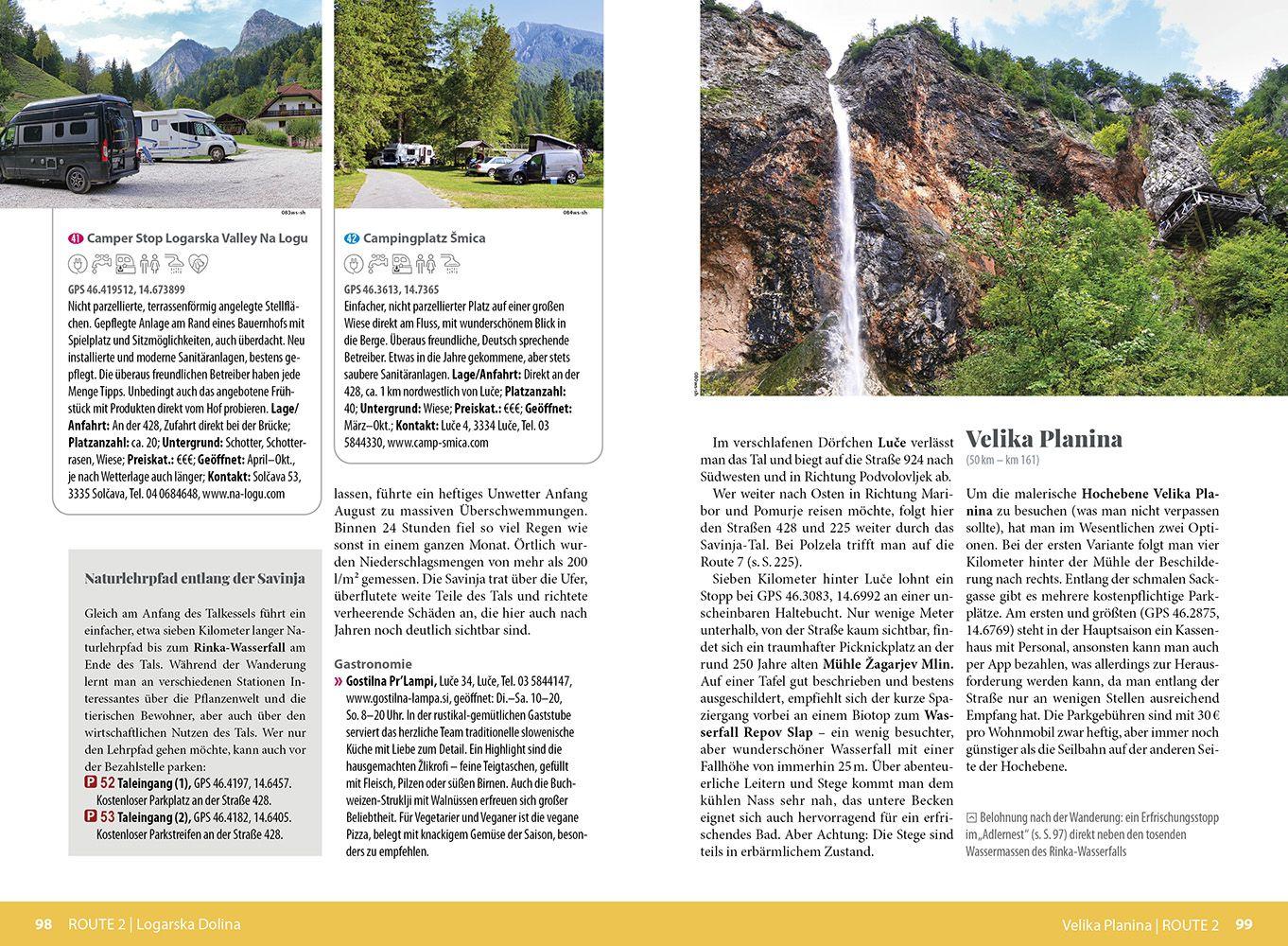 Beispielinhalt (Bild) Reise Know-How Wohnmobil-Tourguide Slowenien