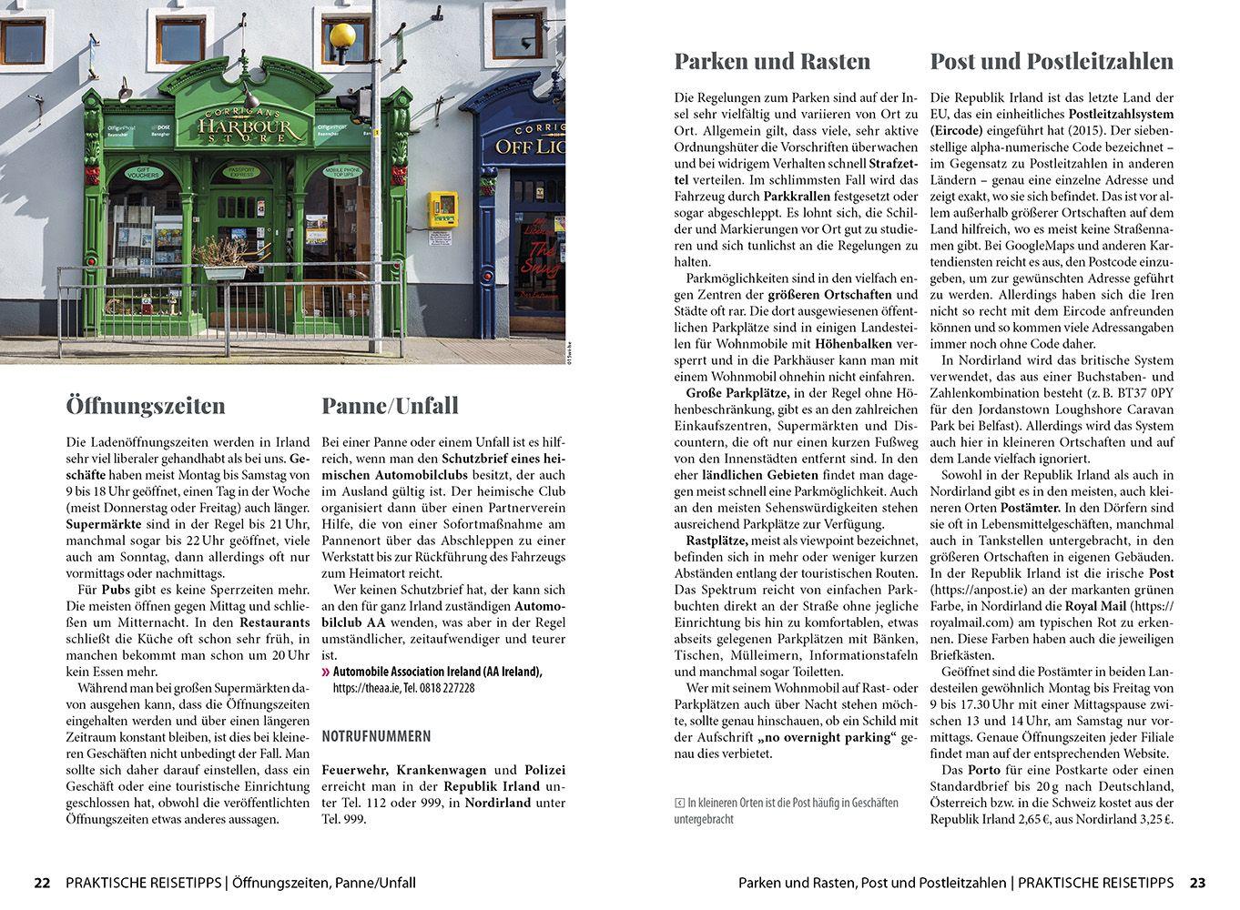 Beispielinhalt (Bild) Reise Know-How Wohnmobil-Tourguide Irland mit Nordirland
