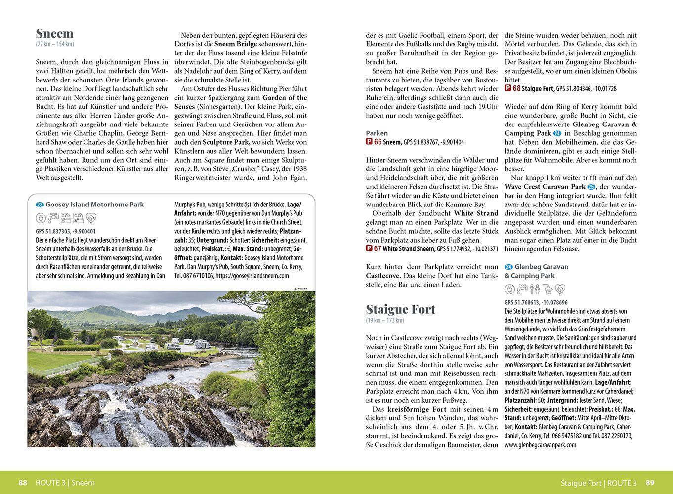 Beispielinhalt (Bild) Reise Know-How Wohnmobil-Tourguide Irland mit Nordirland