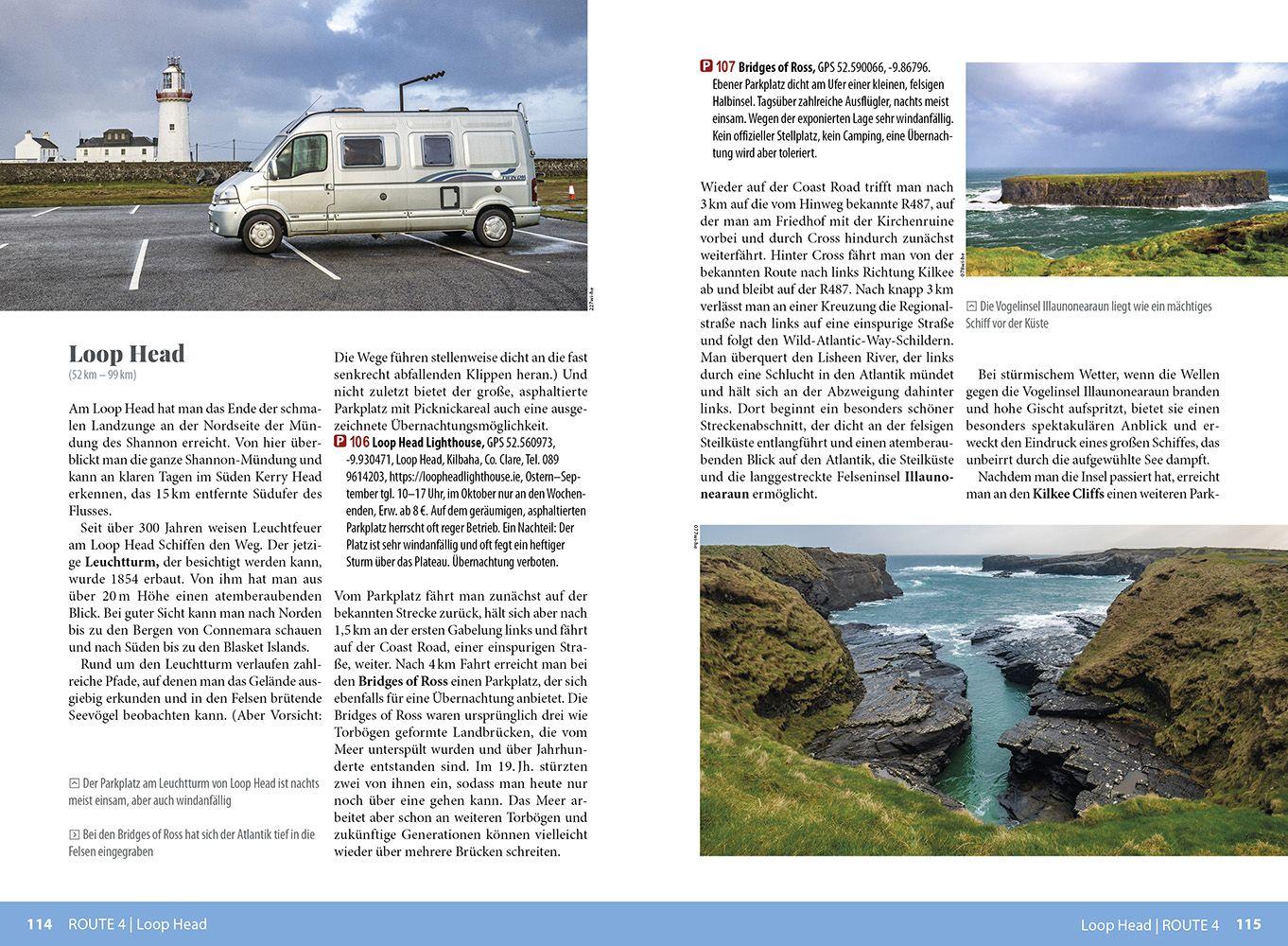 Beispielinhalt (Bild) Reise Know-How Wohnmobil-Tourguide Irland mit Nordirland