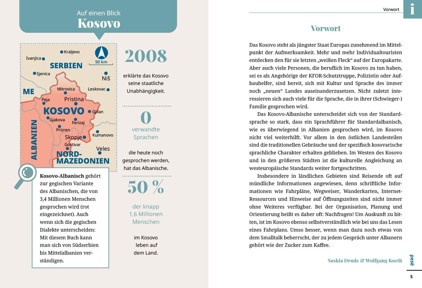 Beispielinhalt (Bild) Reise Know-How Sprachführer Kosovo-Albanisch - Wort für Wort