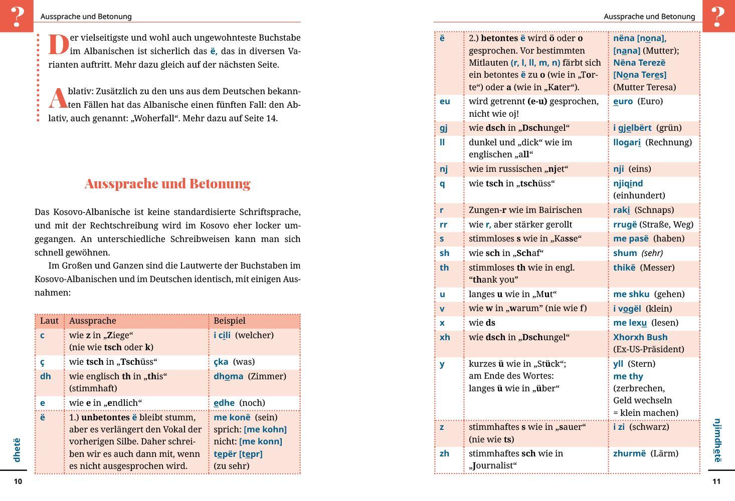 Beispielinhalt (Bild) Reise Know-How Sprachführer Kosovo-Albanisch - Wort für Wort