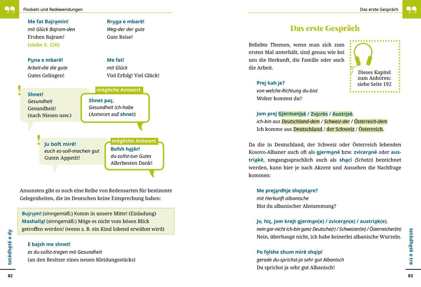 Beispielinhalt (Bild) Reise Know-How Sprachführer Kosovo-Albanisch - Wort für Wort