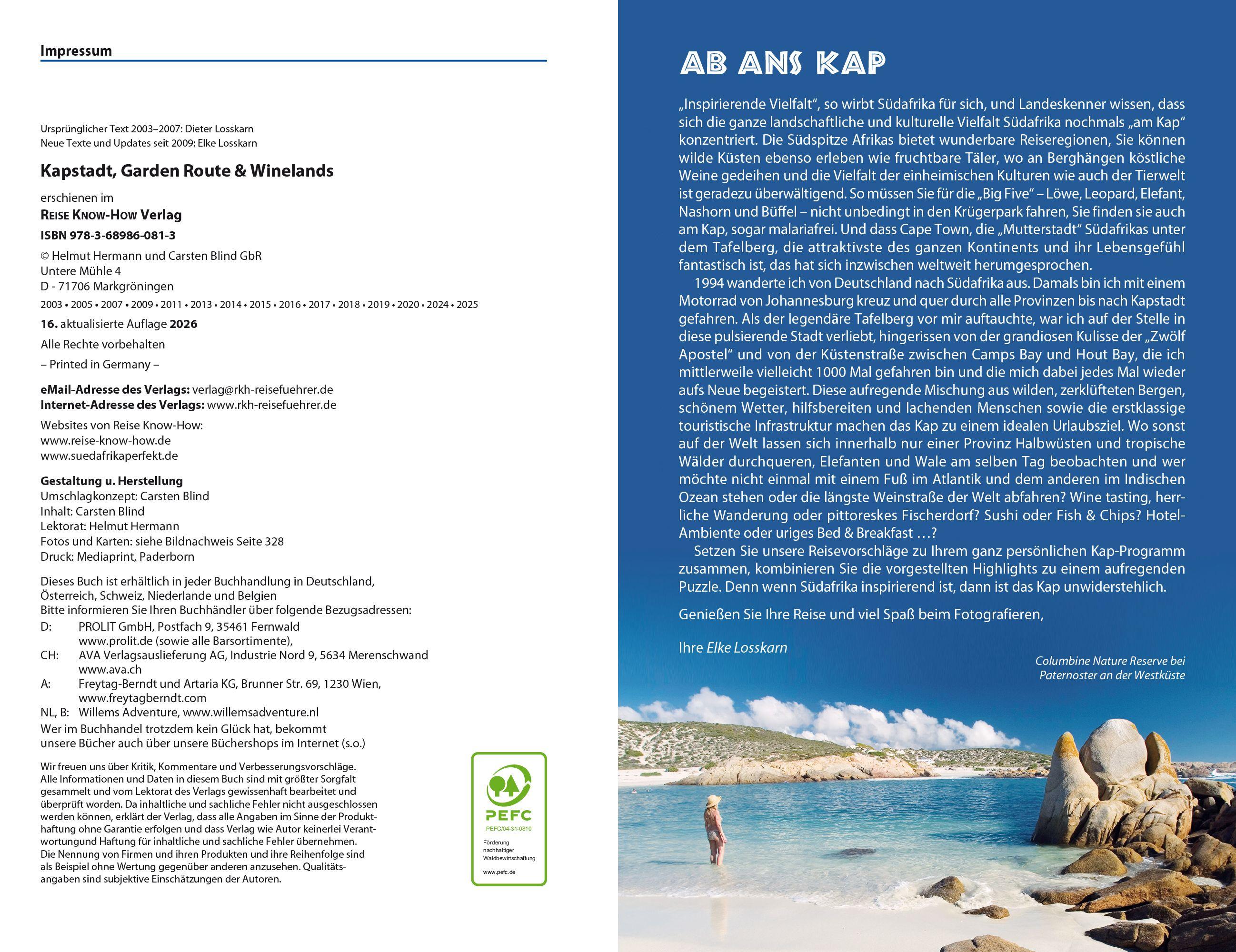 Beispielinhalt (Bild) Reise Know-How Reiseführer Südafrika - Kapstadt, Garden Route & Winelands