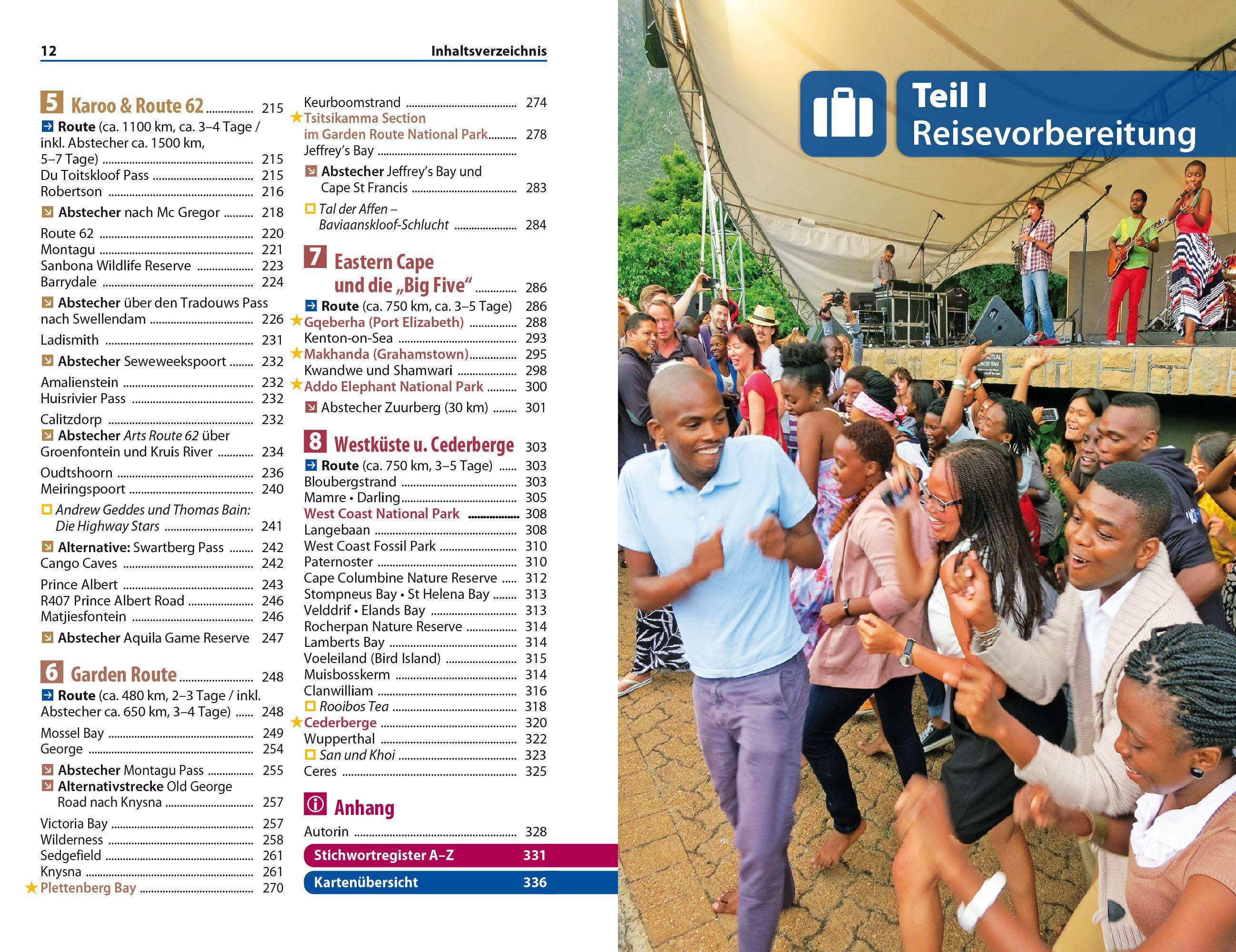 Beispielinhalt (Bild) Reise Know-How Reiseführer Südafrika - Kapstadt, Garden Route & Winelands