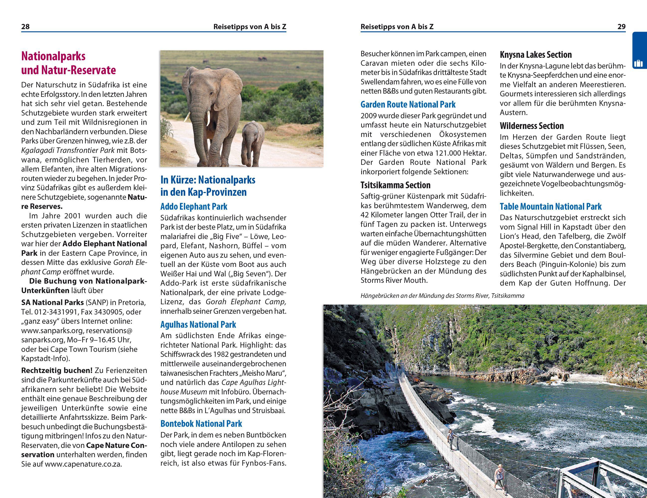 Beispielinhalt (Bild) Reise Know-How Reiseführer Südafrika - Kapstadt, Garden Route & Winelands