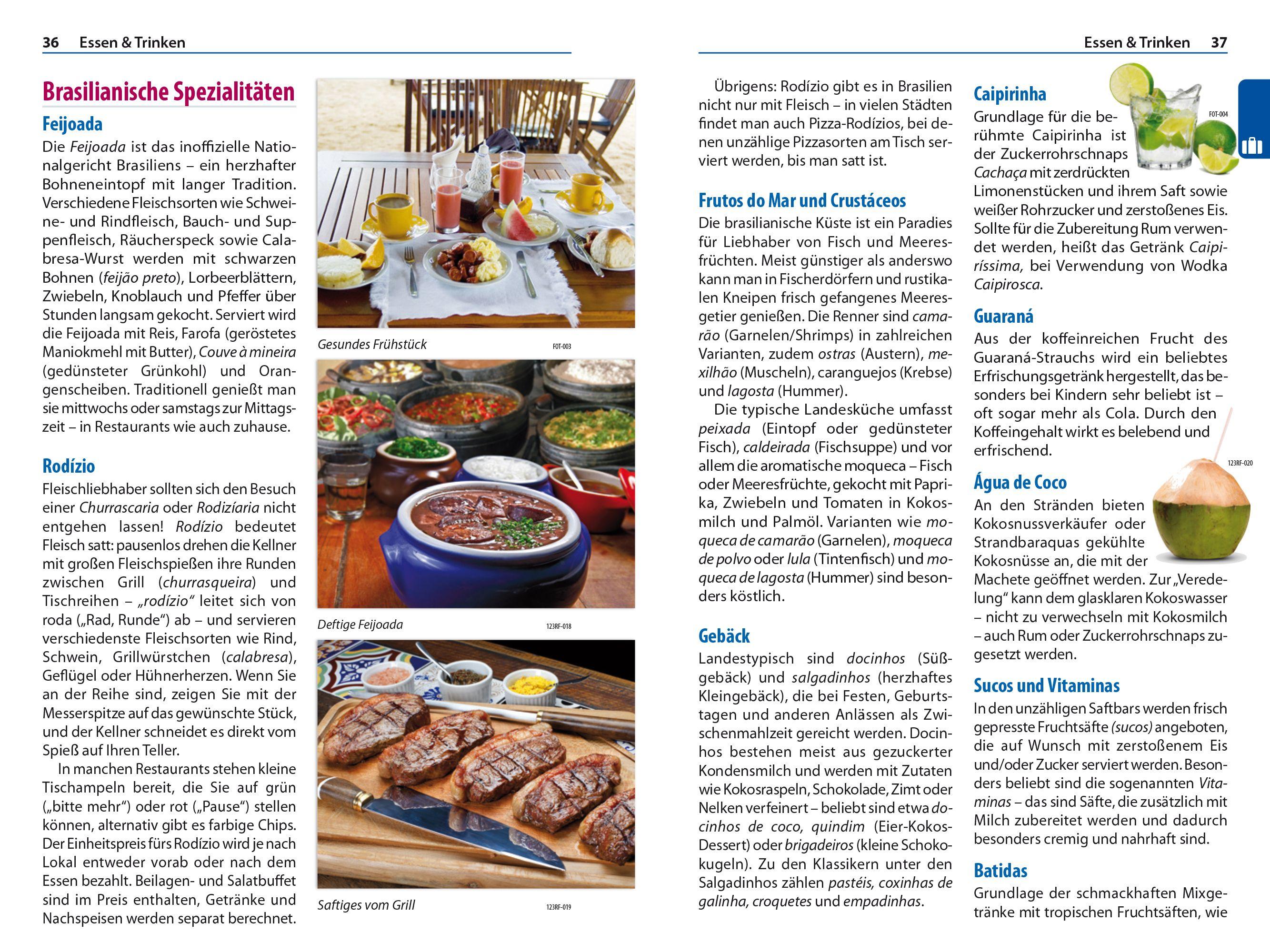 Beispielinhalt (Bild) Reise Know-How Reiseführer Brasilien