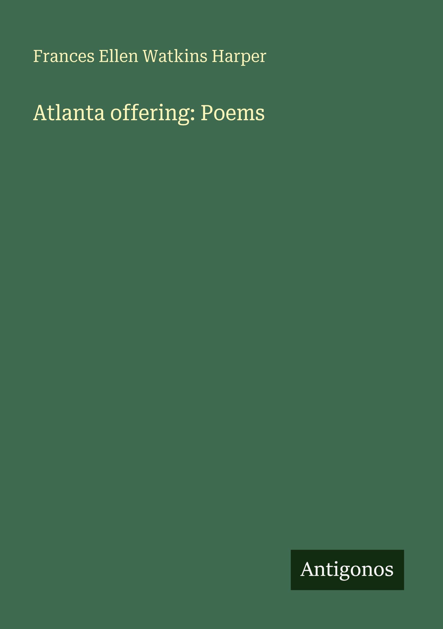 Vorderes Coverbild Atlanta offering: Poems