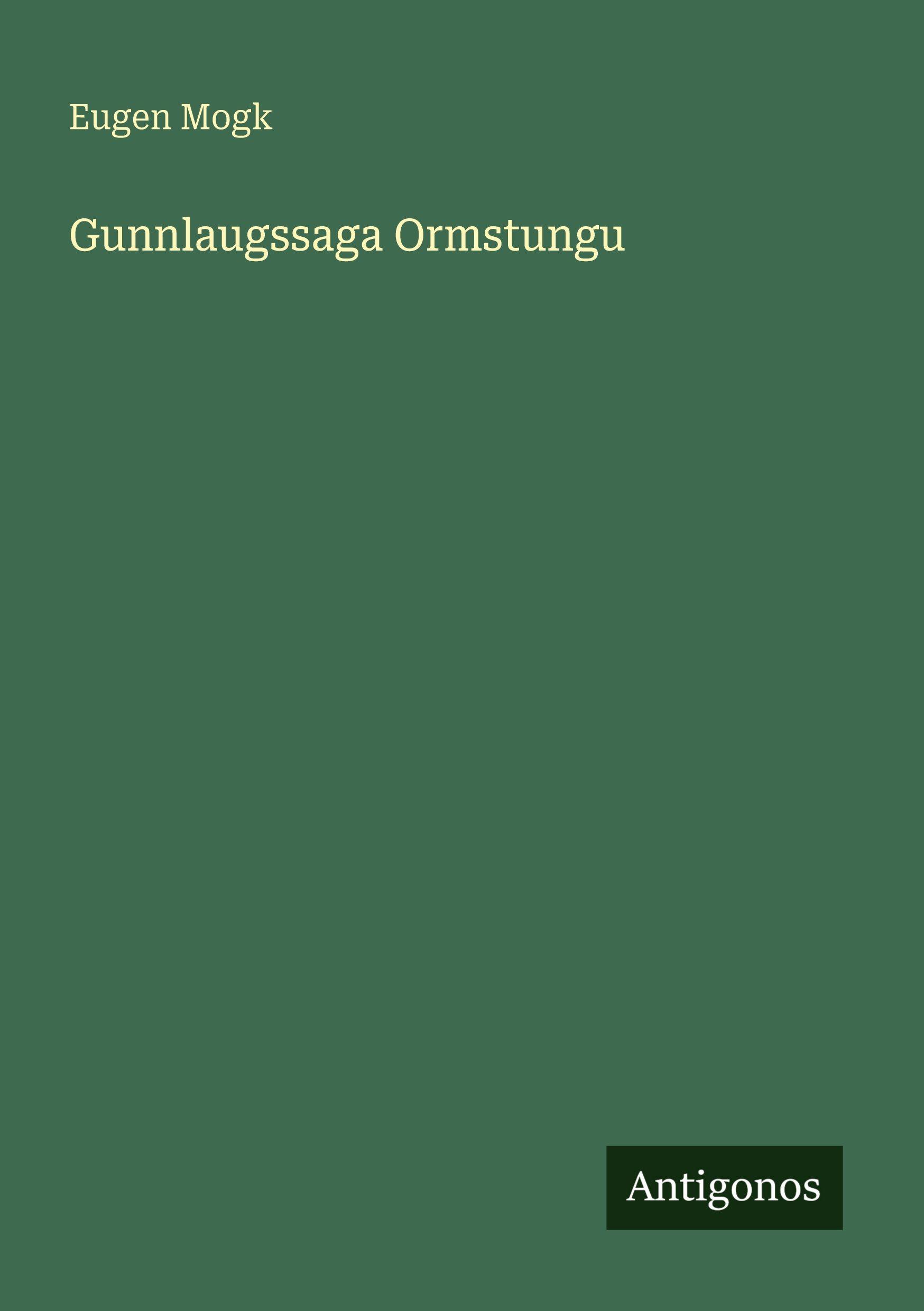 Vorderes Coverbild Gunnlaugssaga Ormstungu