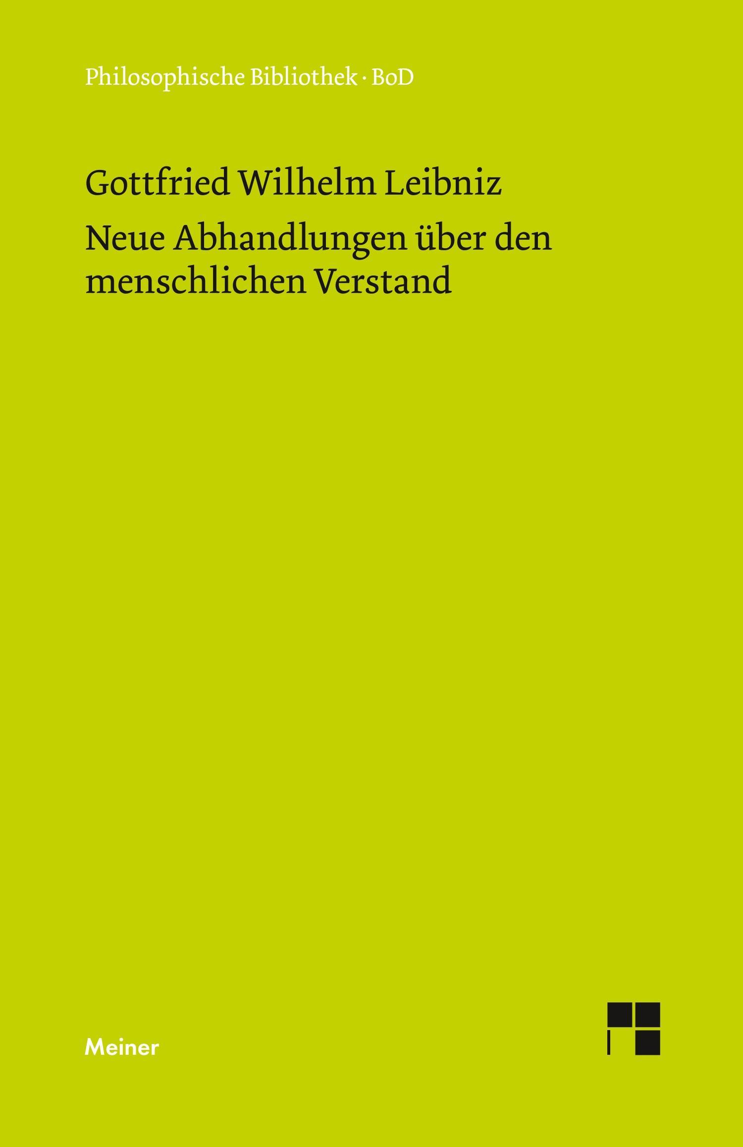 Vorderes Coverbild Philosophische Werke / Neue Abhandlungen über den menschlichen Verstand