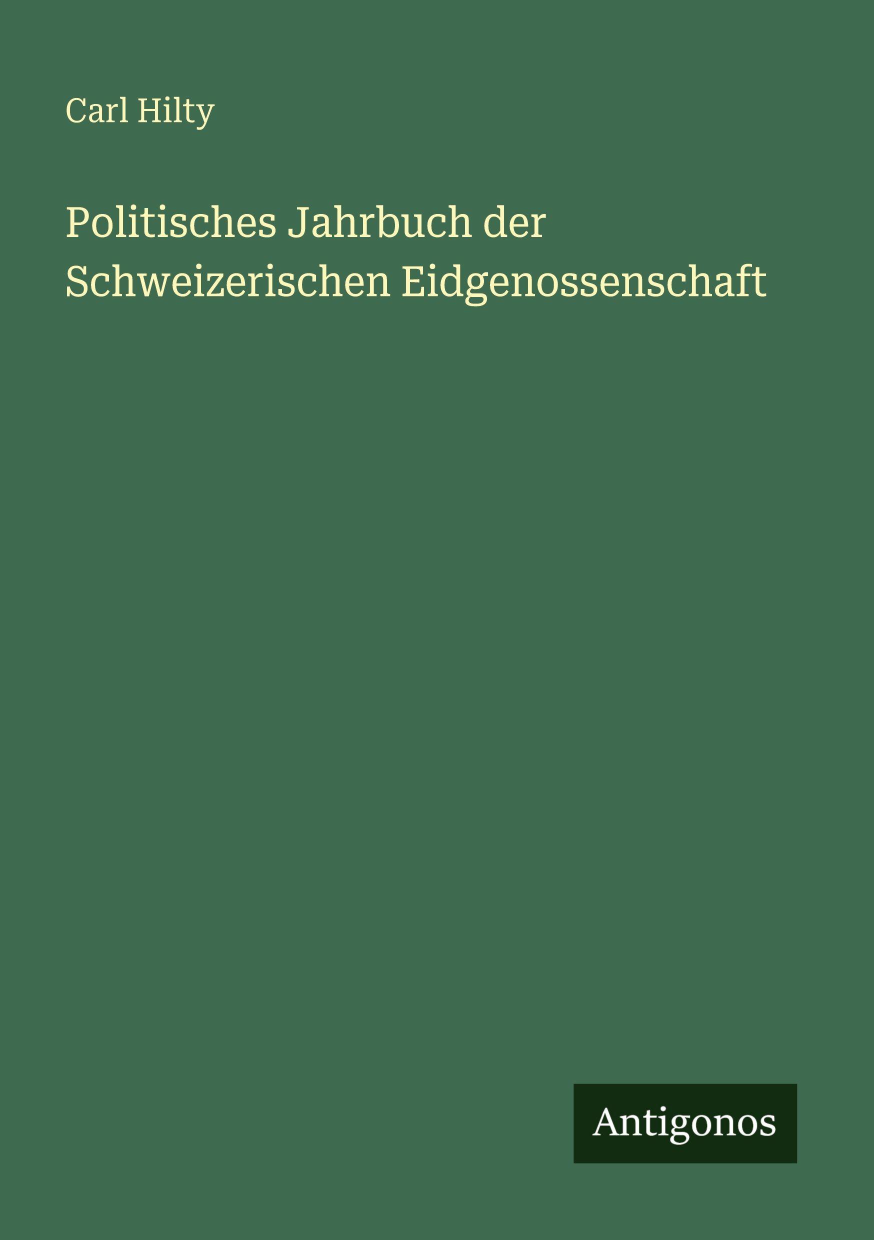Vorderes Coverbild Politisches Jahrbuch der Schweizerischen Eidgenossenschaft