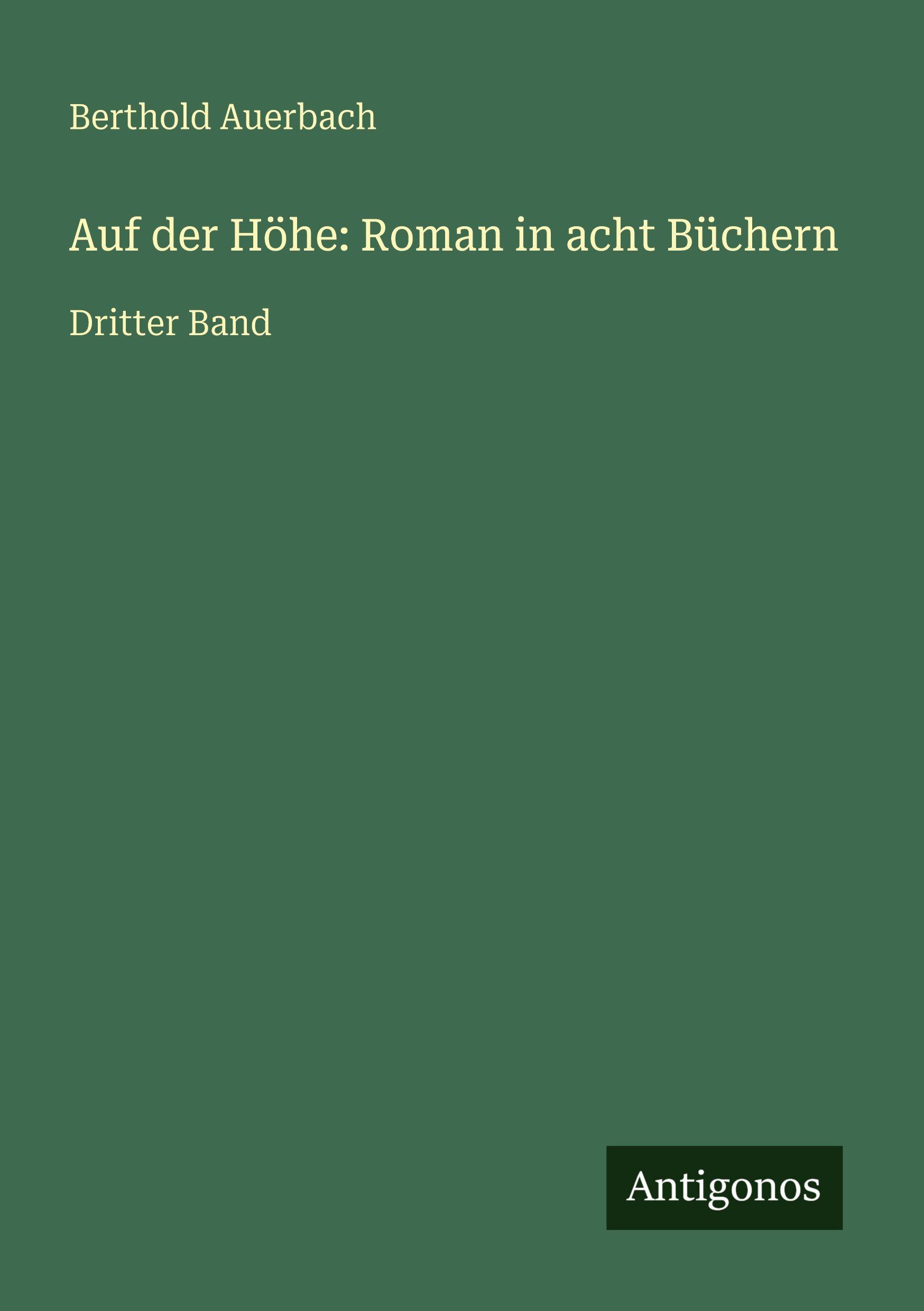 Vorderes Coverbild Auf der Höhe: Roman in acht Büchern