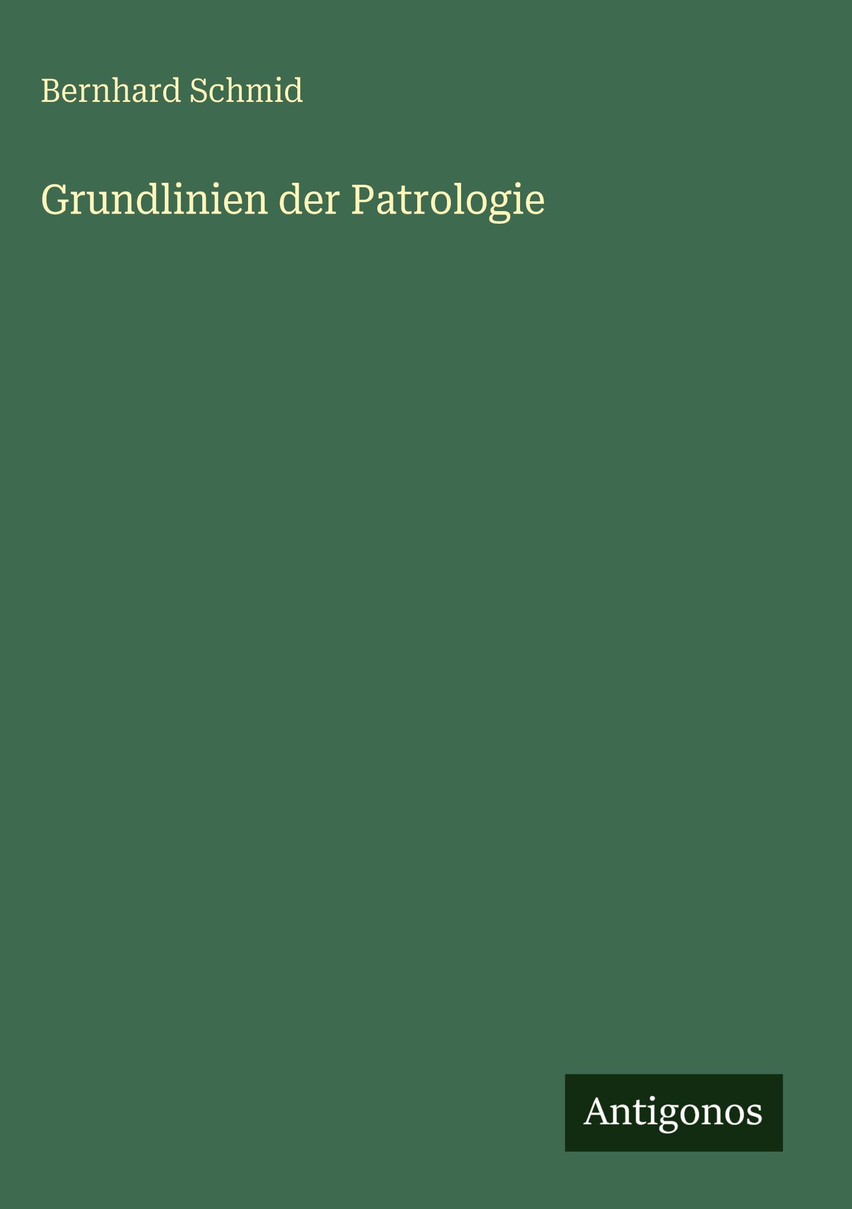 Vorderes Coverbild Grundlinien der Patrologie