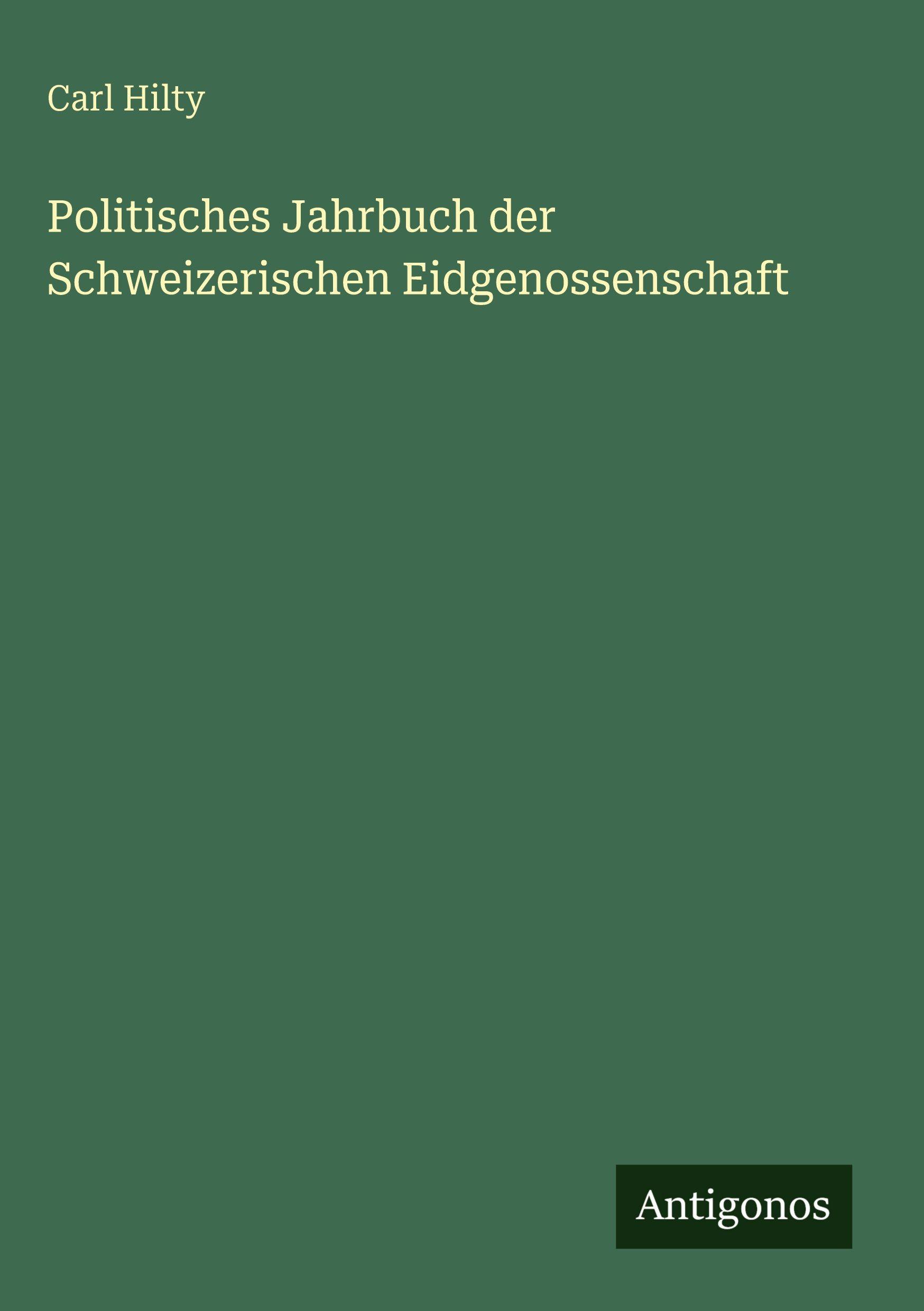 Vorderes Coverbild Politisches Jahrbuch der Schweizerischen Eidgenossenschaft