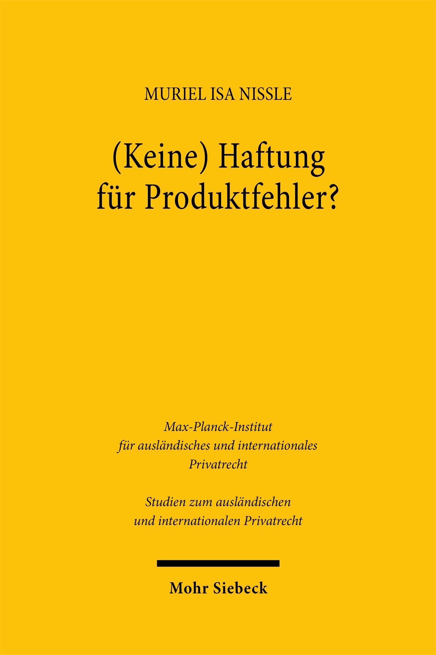 Vorderes Coverbild (Keine) Haftung für Produktfehler?