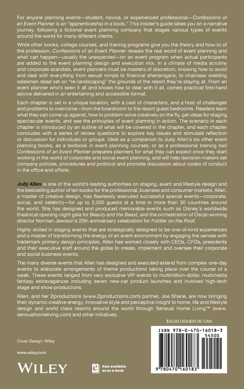 Rückseitencover Confessions of an Event Planner