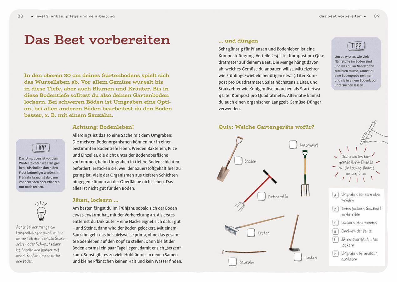 Beispielinhalt (Bild) Dein Projekt. Dein Guide. Gärtnern mit Mischkultur